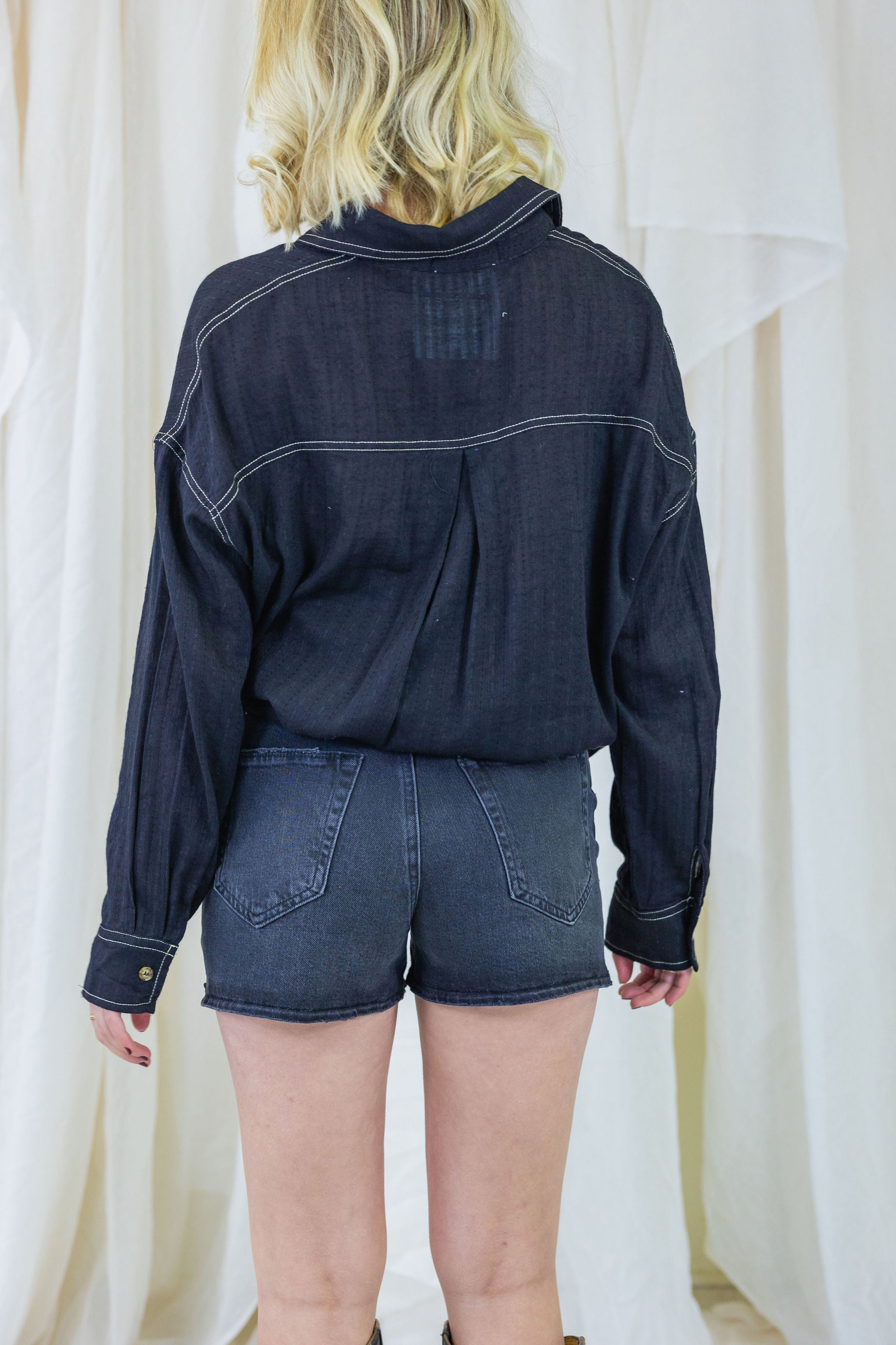 A-Line Denim Stretch Shorts by BDG