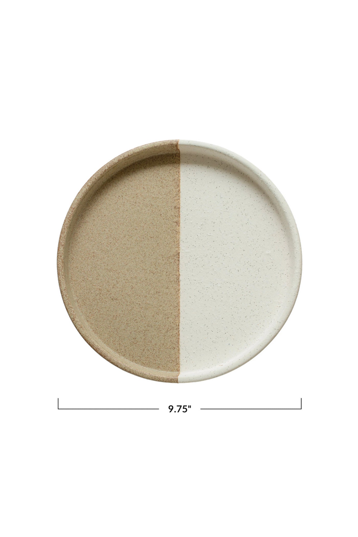 Round Two-Tone Stoneware Tray