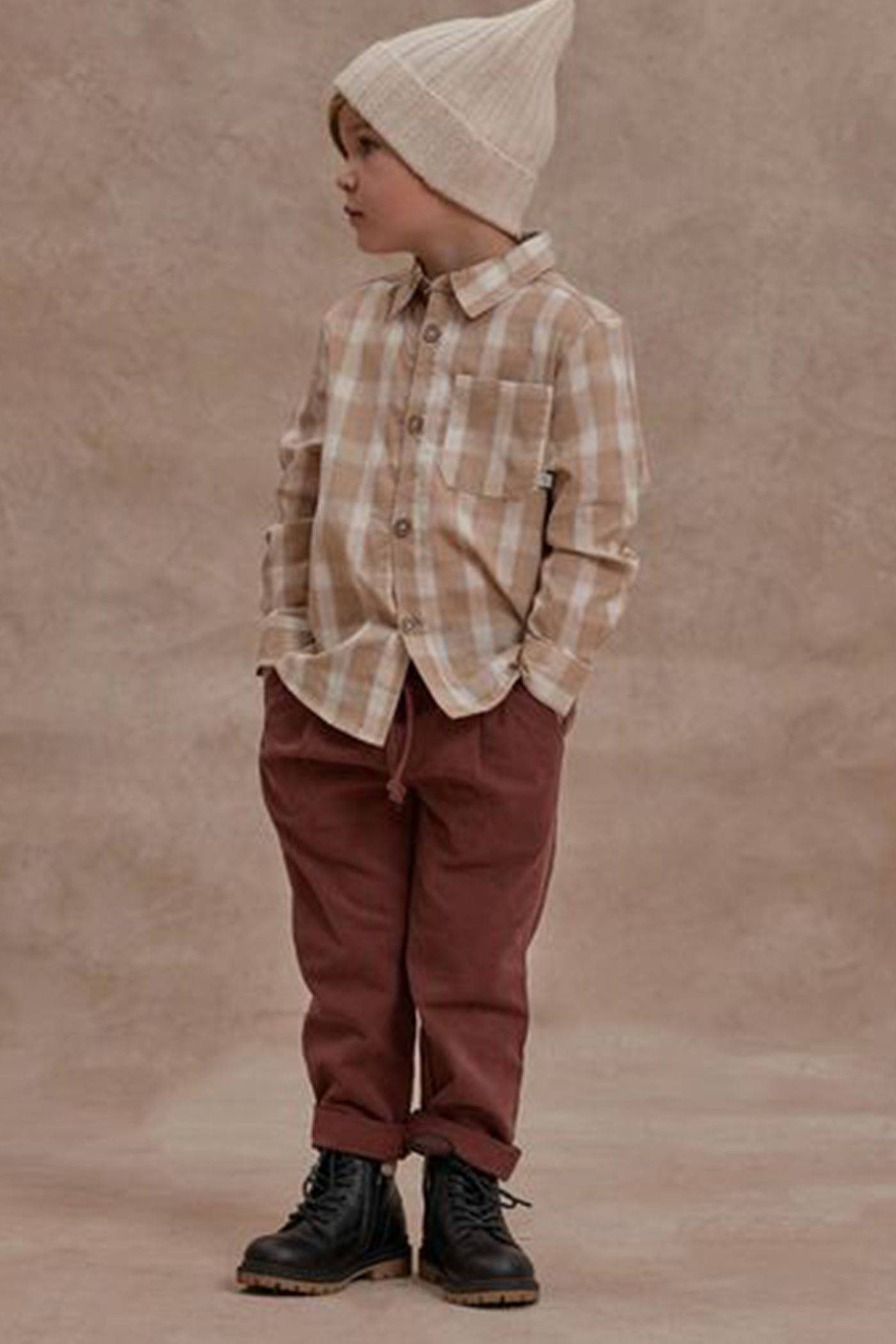 Long Sleeve Collared Kids Shirt by Rylee & Cru