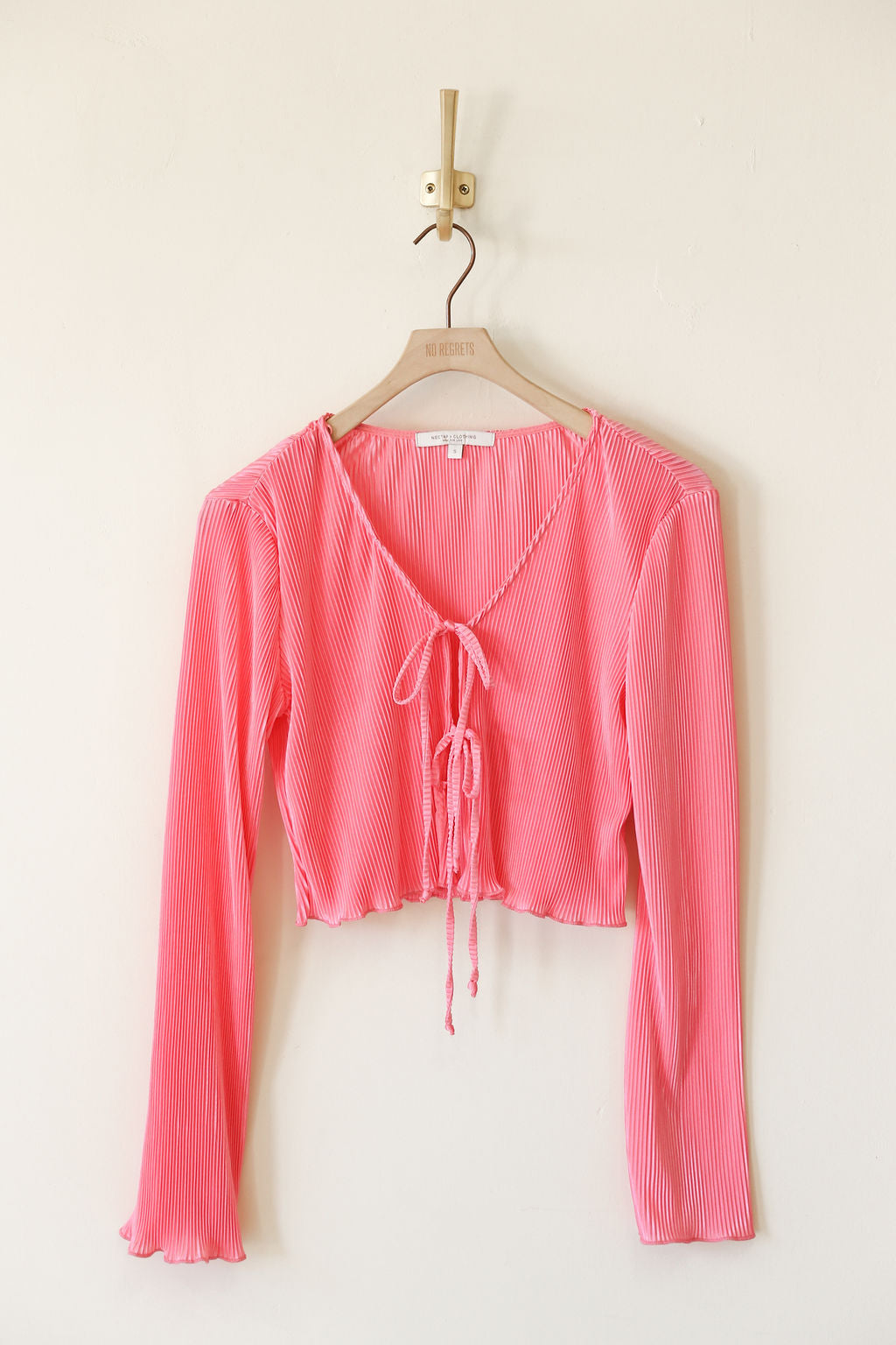 Little Longer Pleated Satin Top