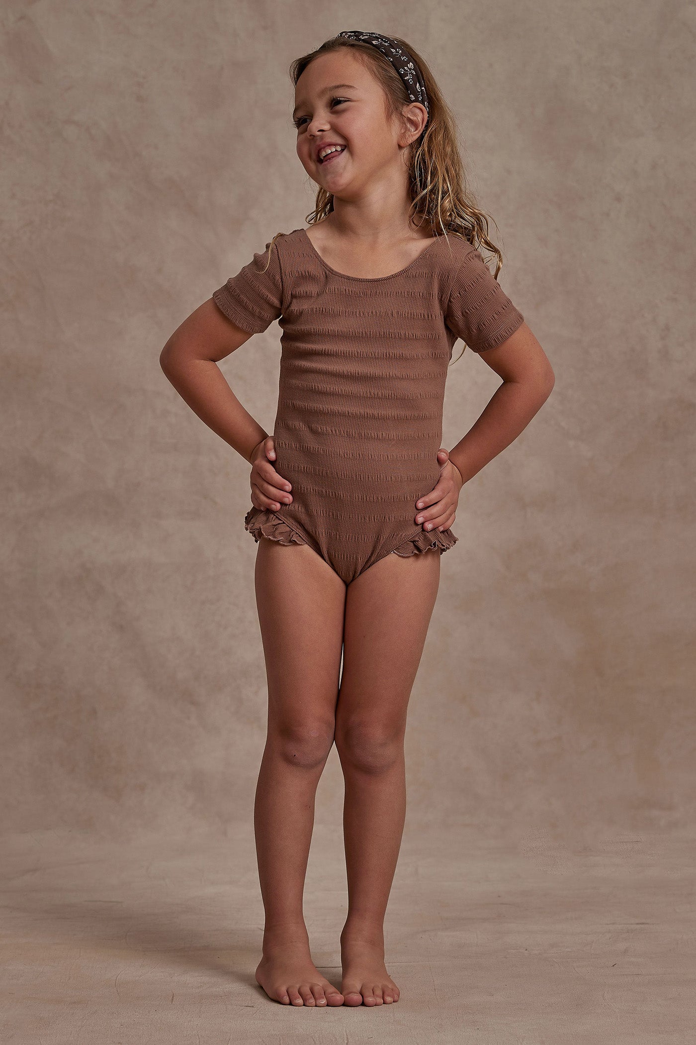 Cinched Ribbed Leotard by Rylee & Cru