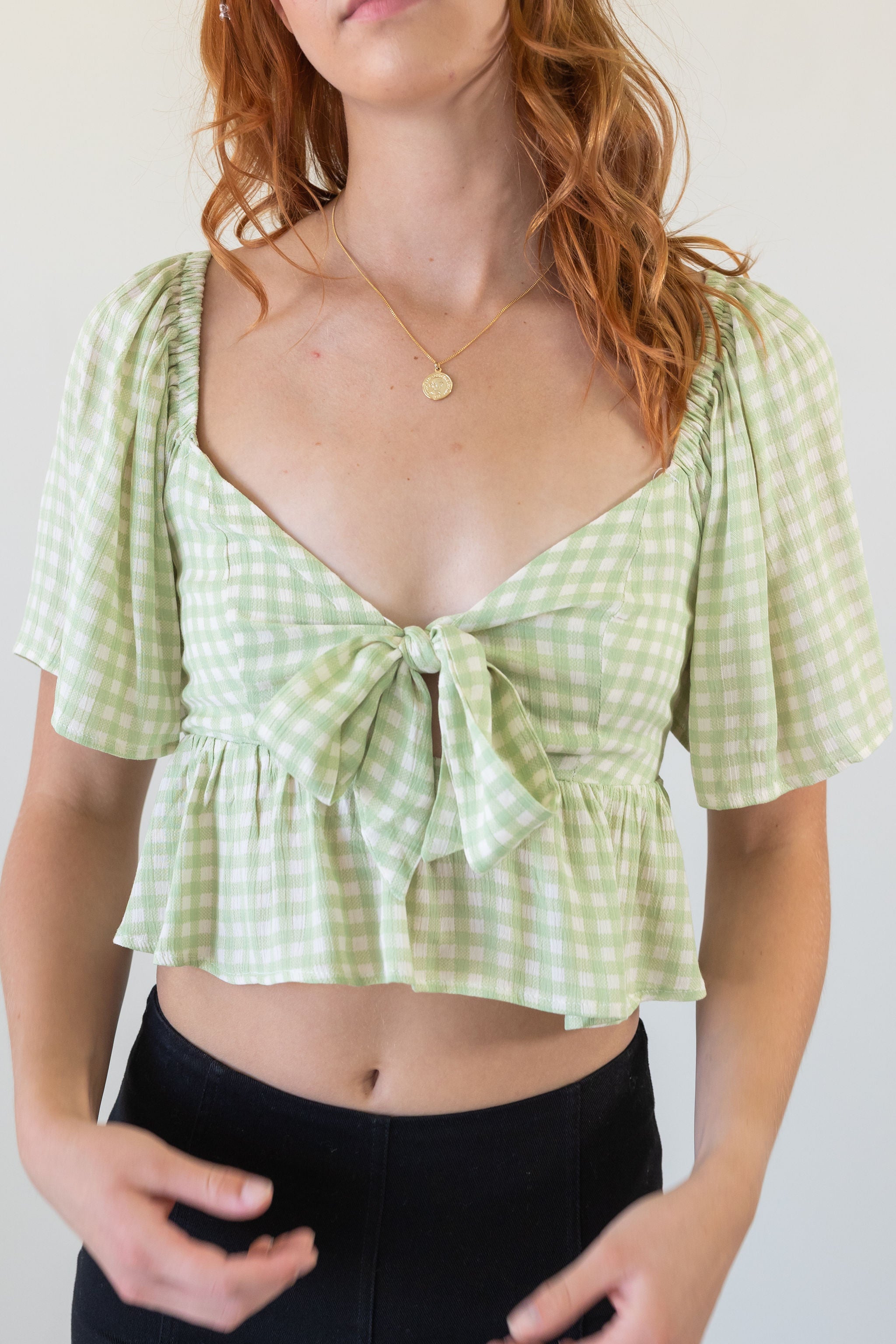 Every Moment Checker Crop Top