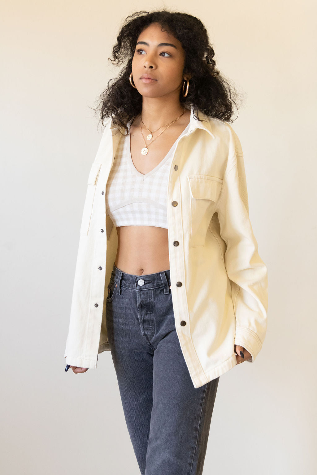 Lose Yourself Sleeveless Checkered Crop Top