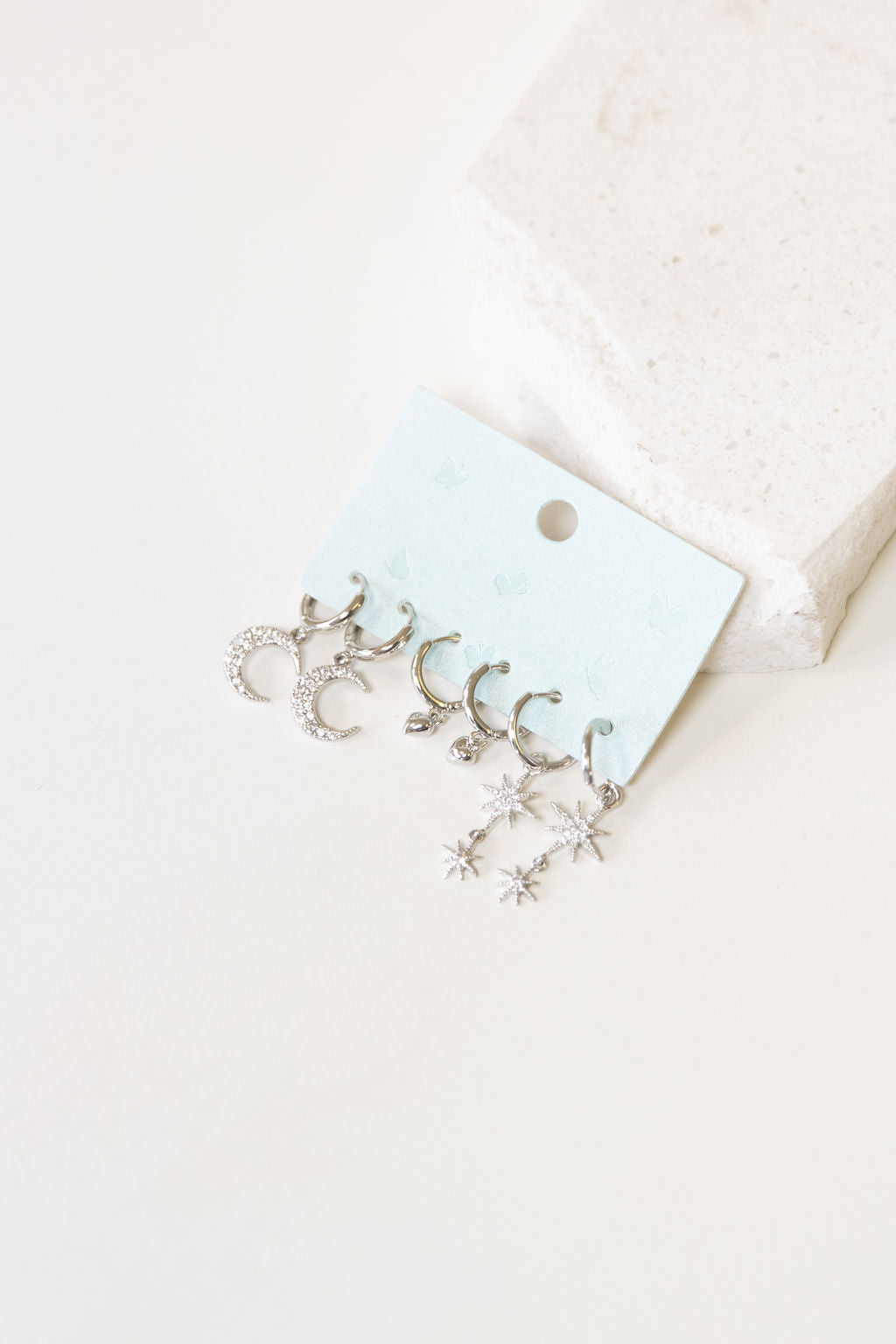 Moon &amp; Stars Earring Set