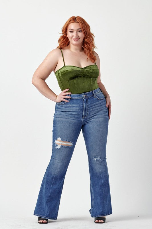 Say Bye High Rise Flare Jeans by Nectar Curve