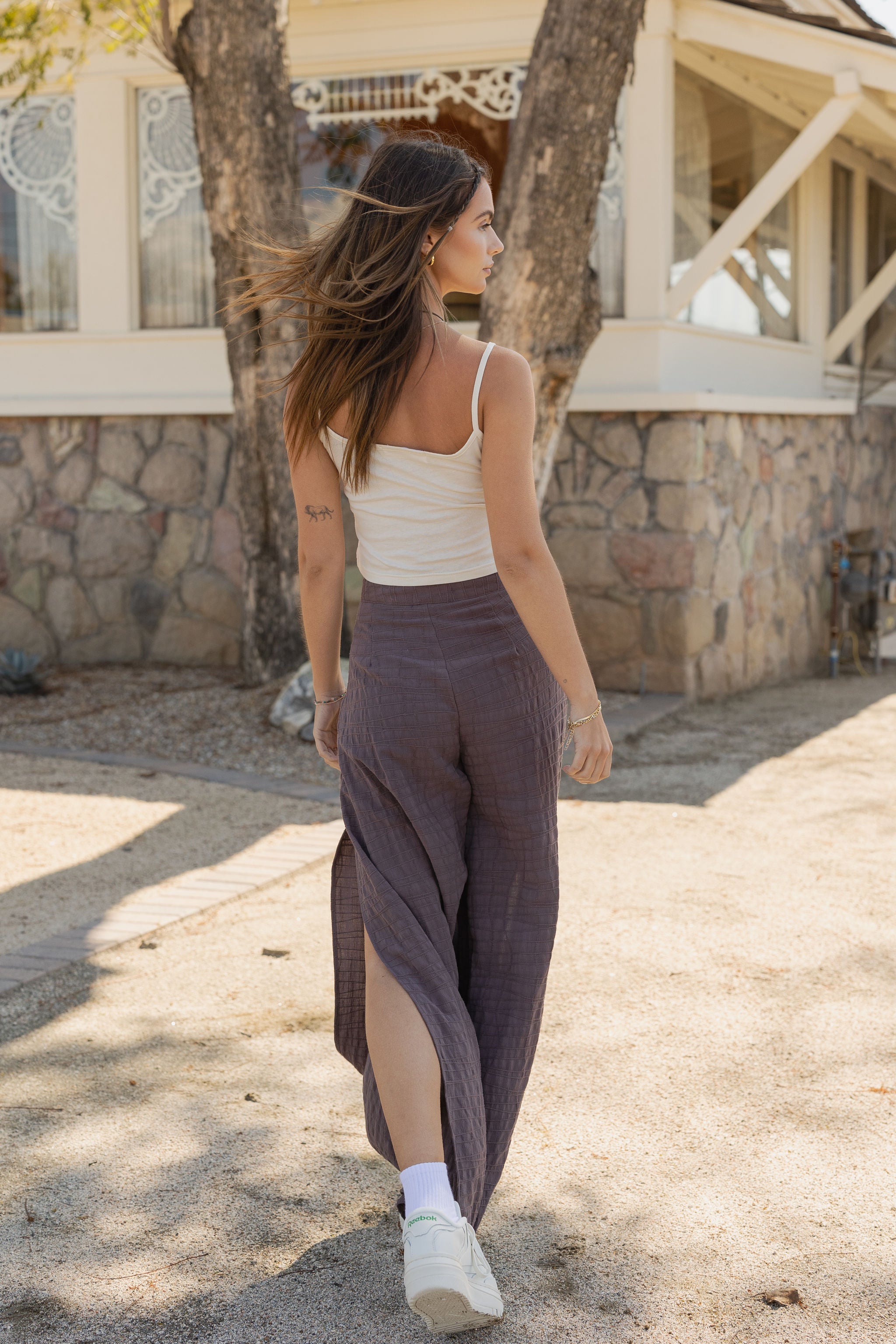 Spitfire Split Front High Rise Pants by For Good