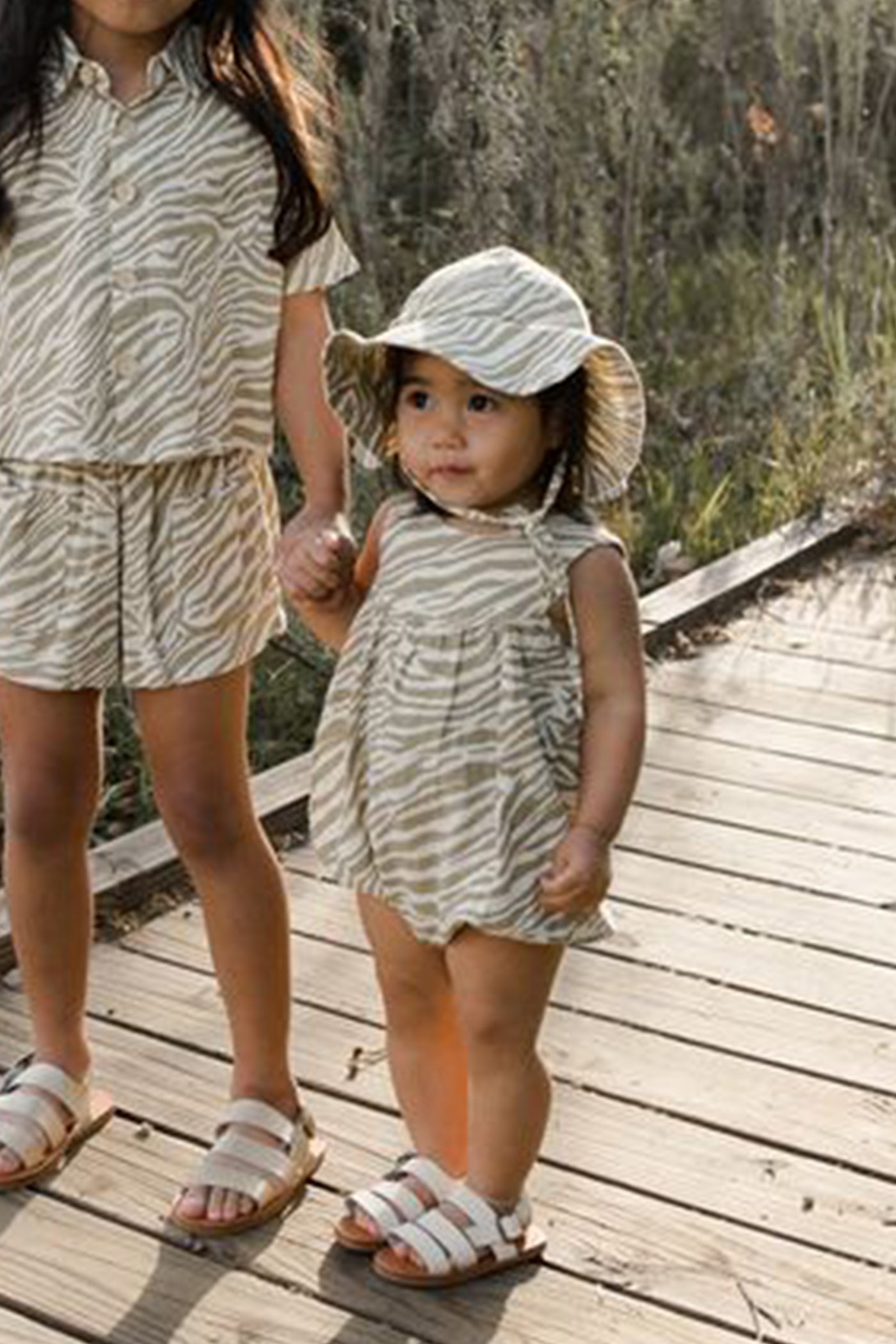 Zebra June Kids Bubble Romper by Rylee & Cru
