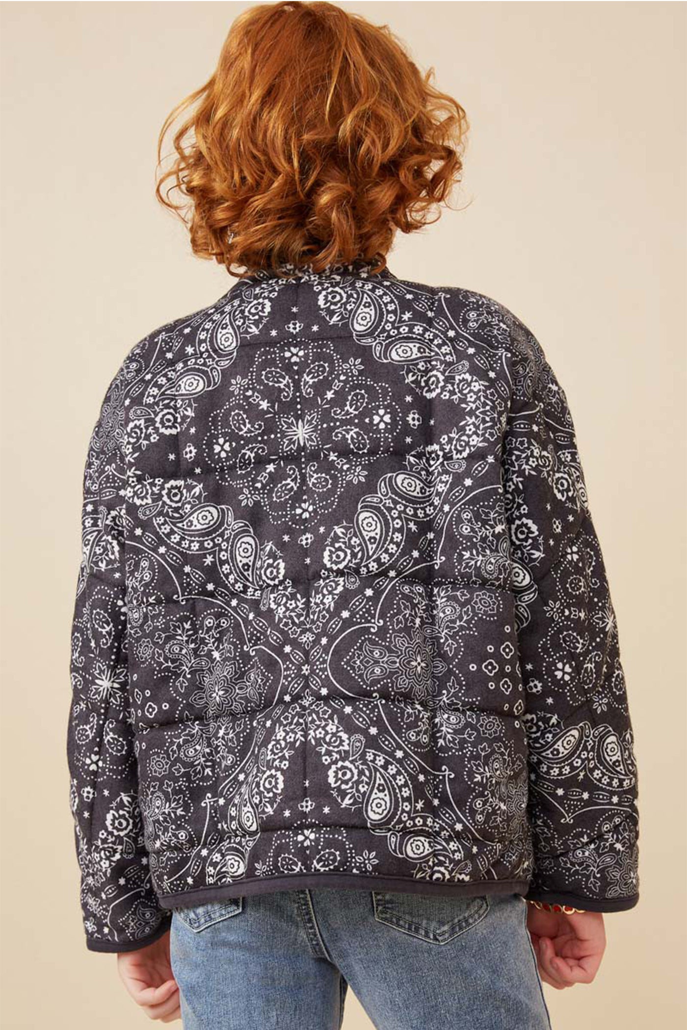 Paisley Quilted Kids Jacket