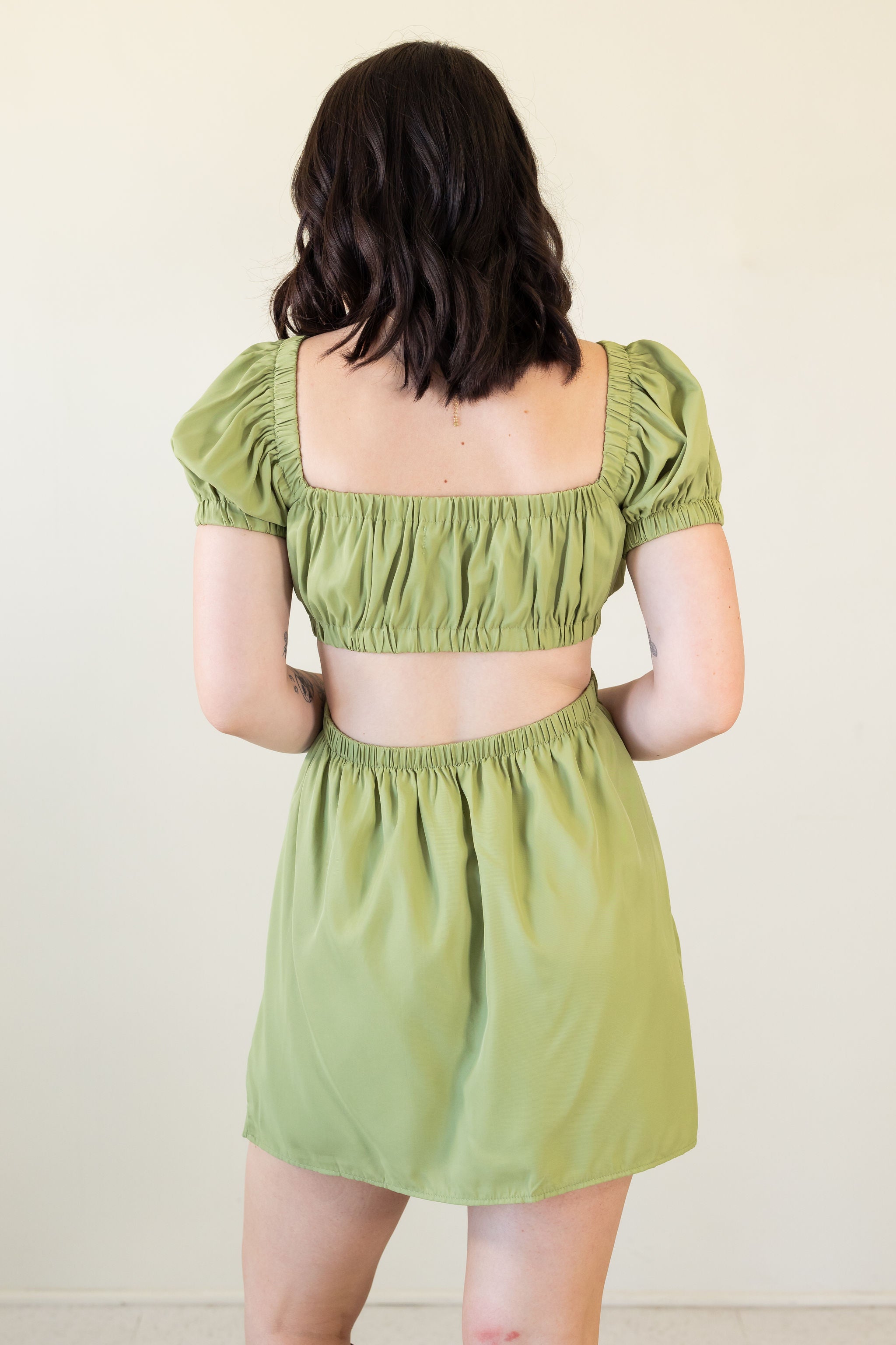 Never Over Puff Sleeve Dress