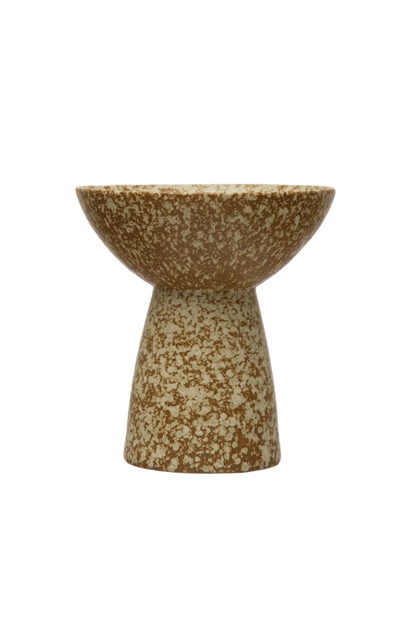 Stoneware Dish On Pedestal