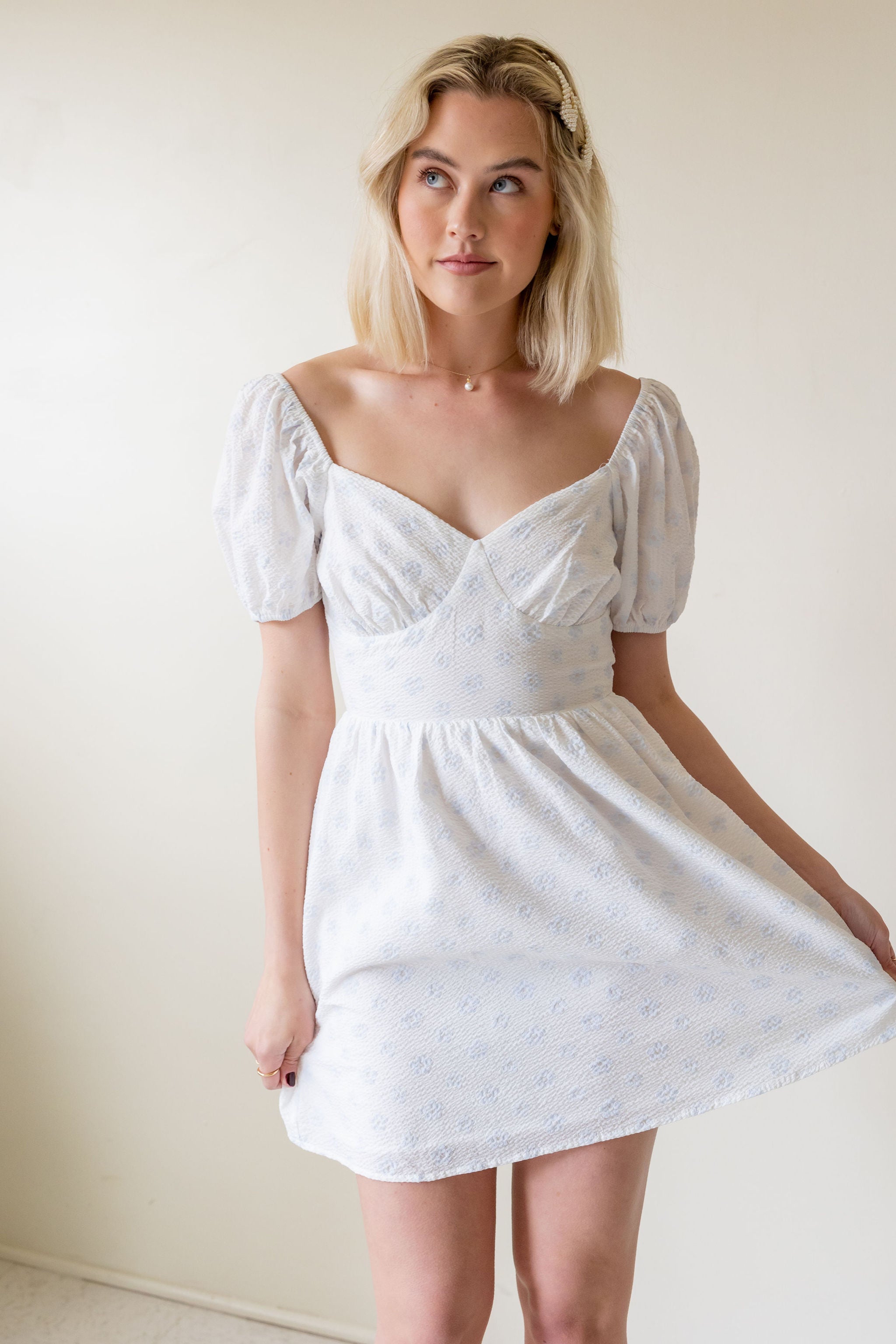 We Want Short Puff Sleeve Dress