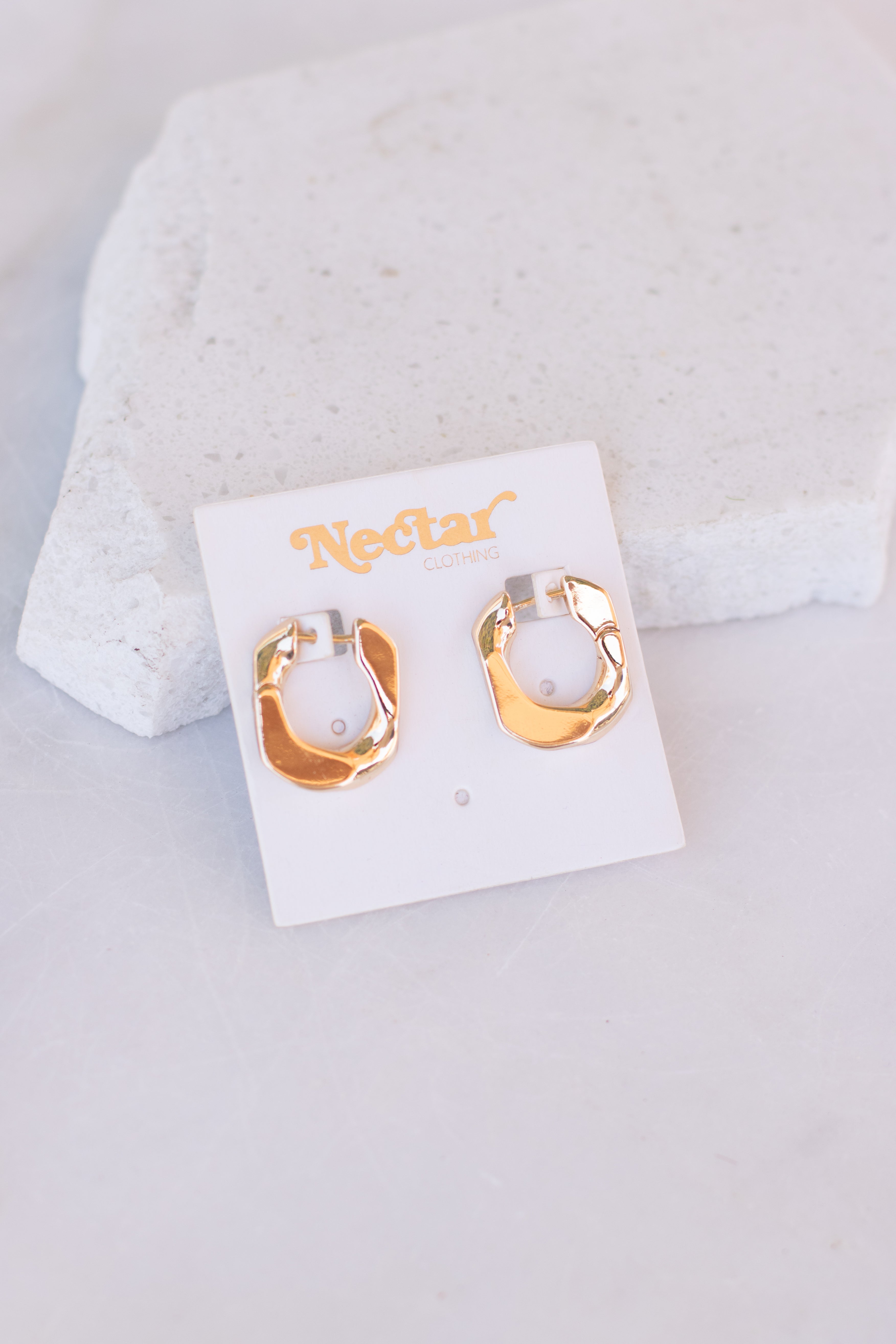 Mini Square Latch Hoop Earrings