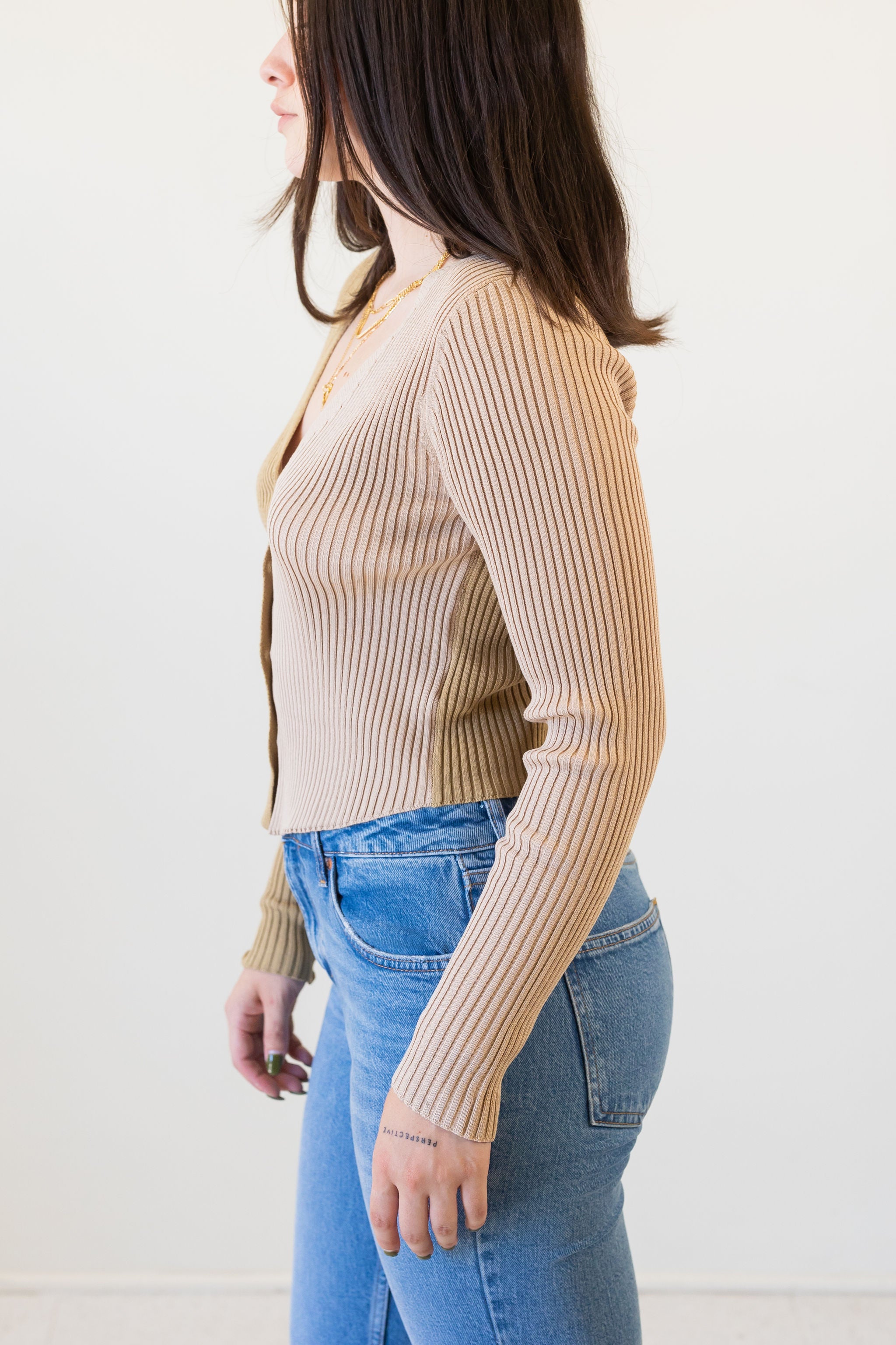 Accompany Me Color Block Knit Cardigan