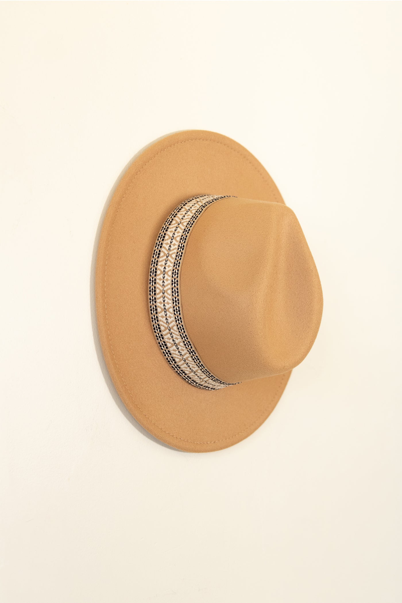 Stitched Emboirdered Strap Fedora