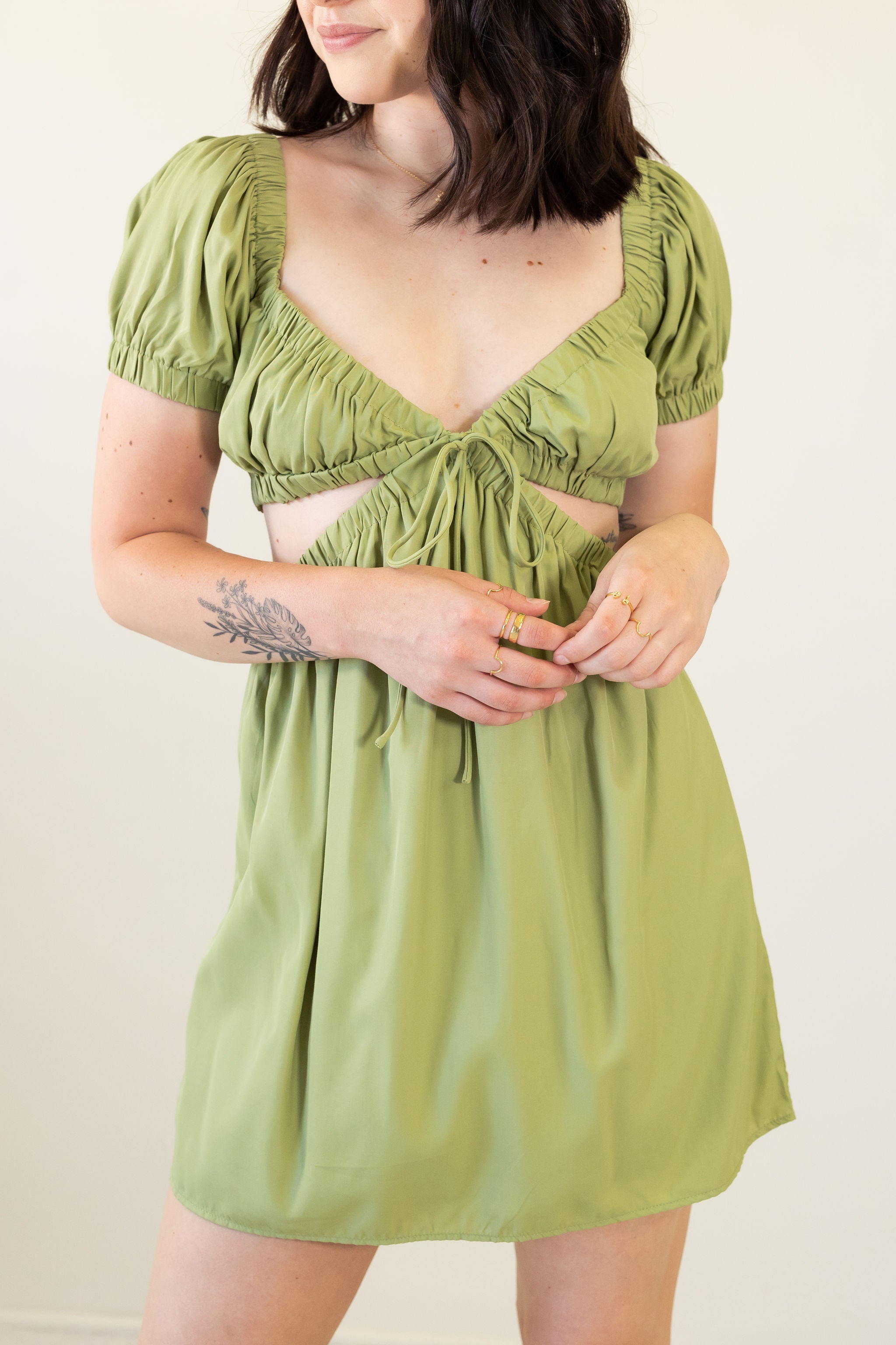 Never Over Puff Sleeve Dress