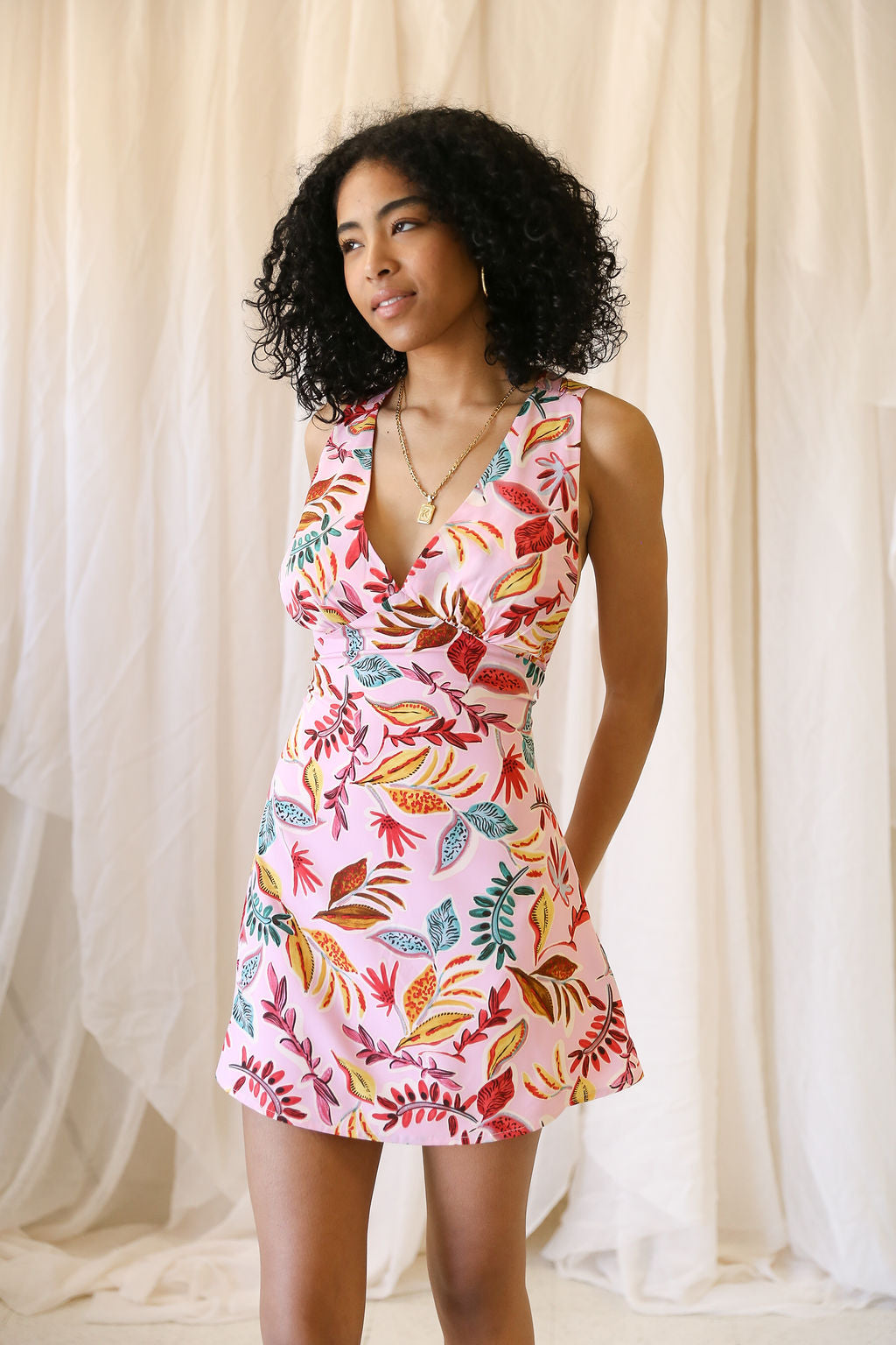 Just Sway Sleeveless Floral Dress