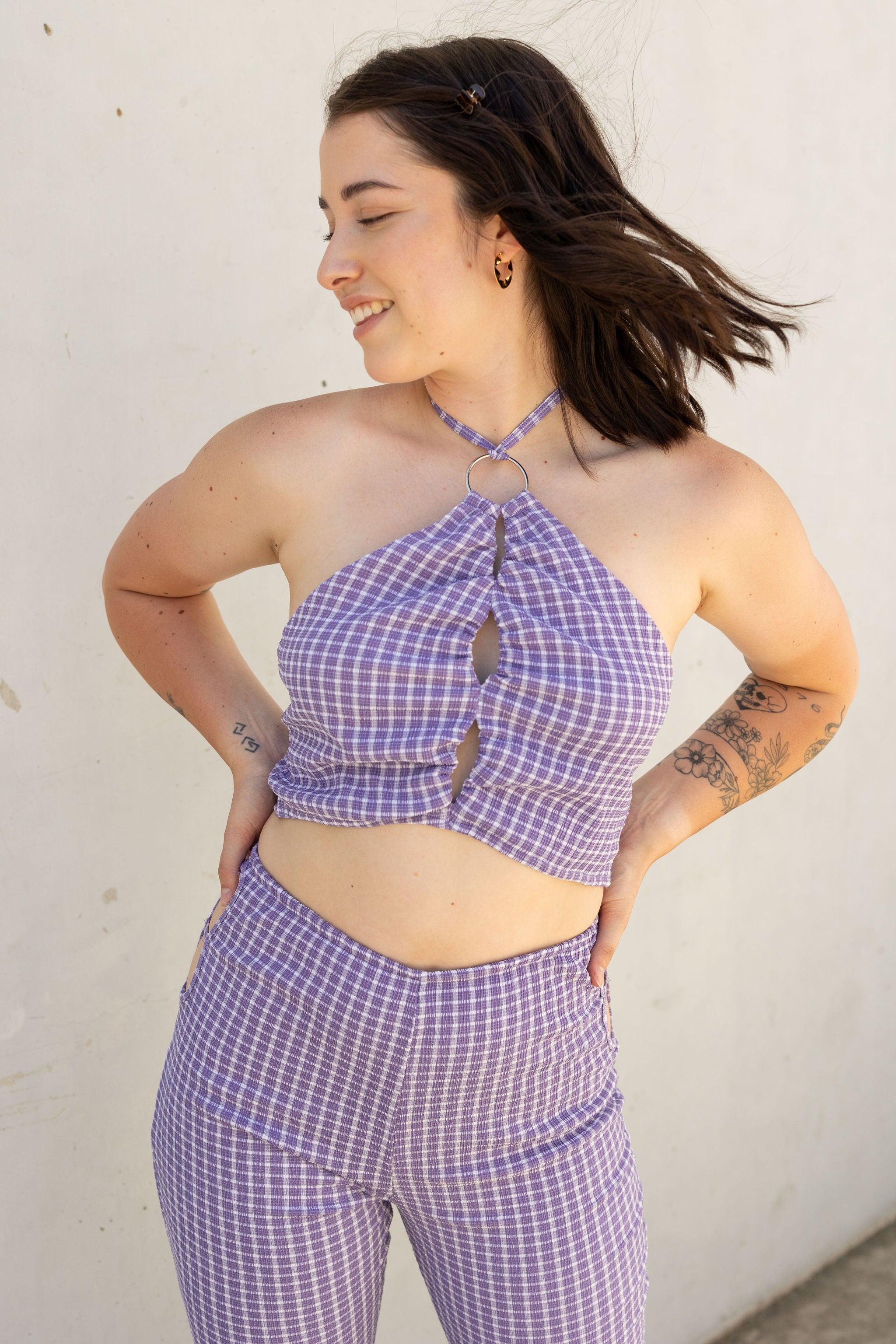 Never Know Checkered Crop Top