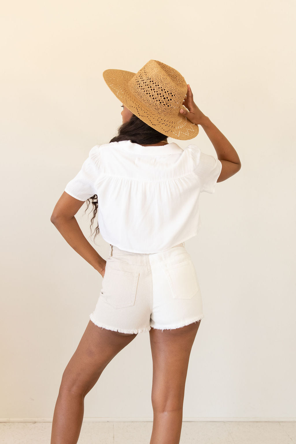 Mood Booster Color Block Denim Shorts