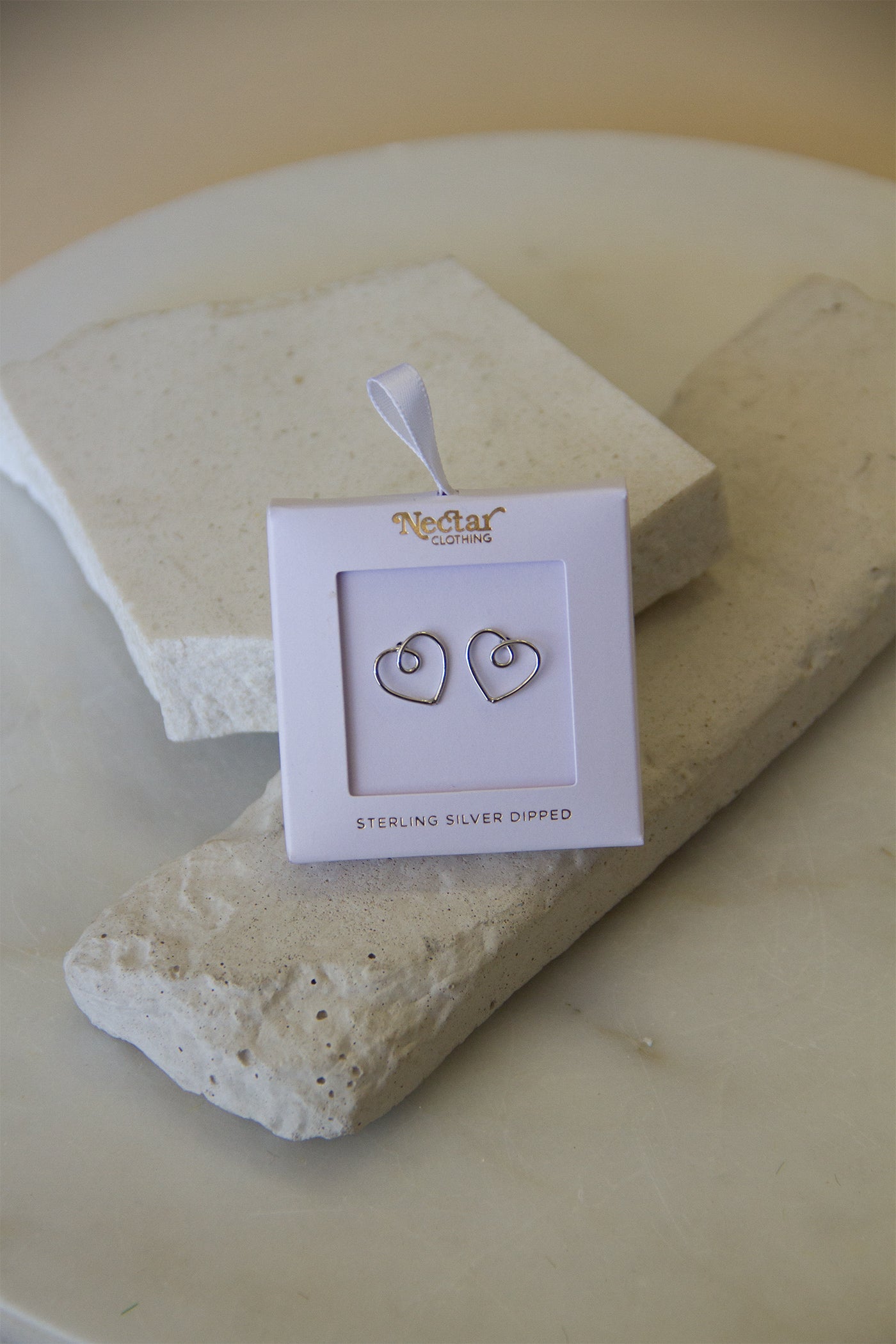 Twisted Heart Stud Earrings