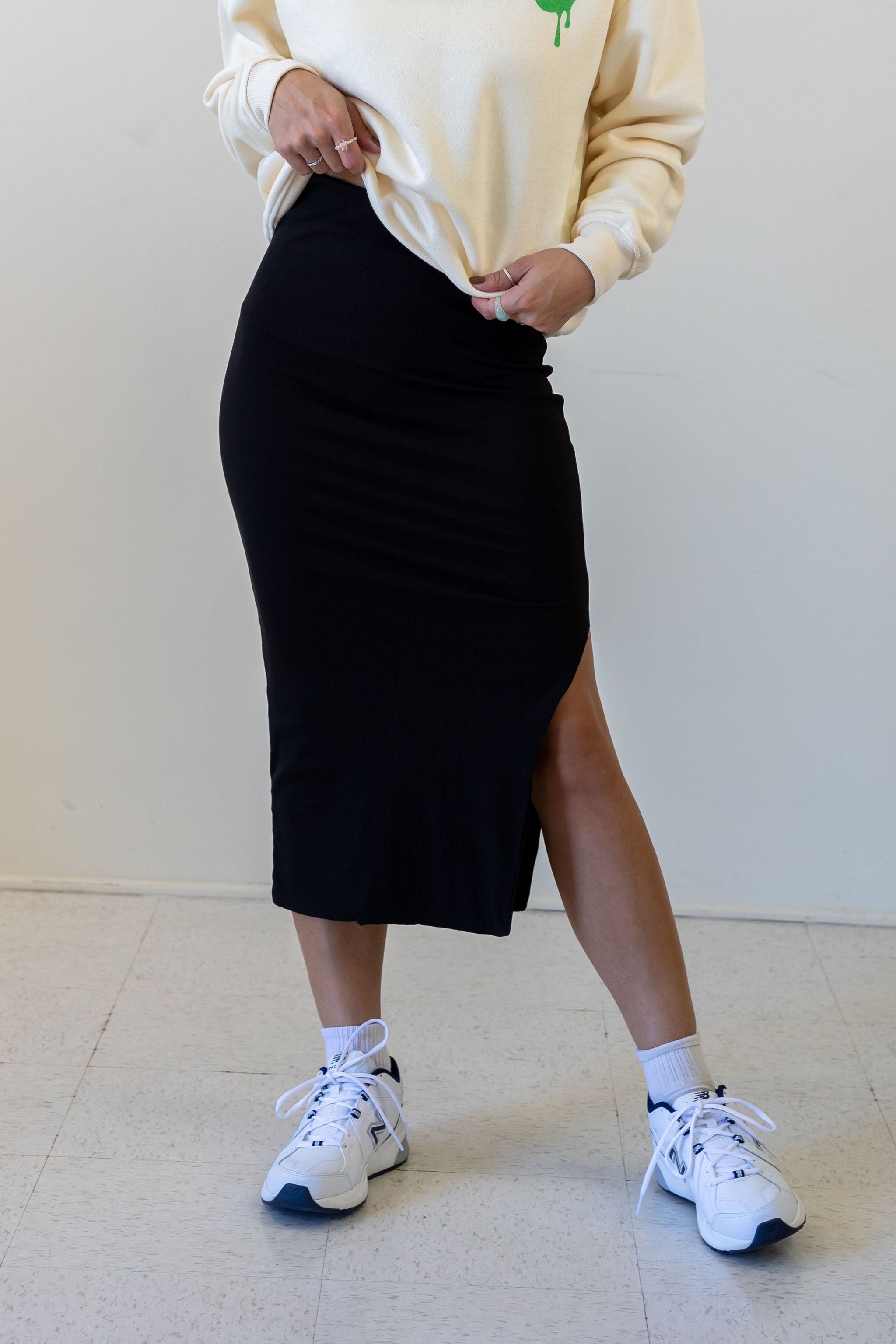 Don't Change Ribbed Midi Skirt
