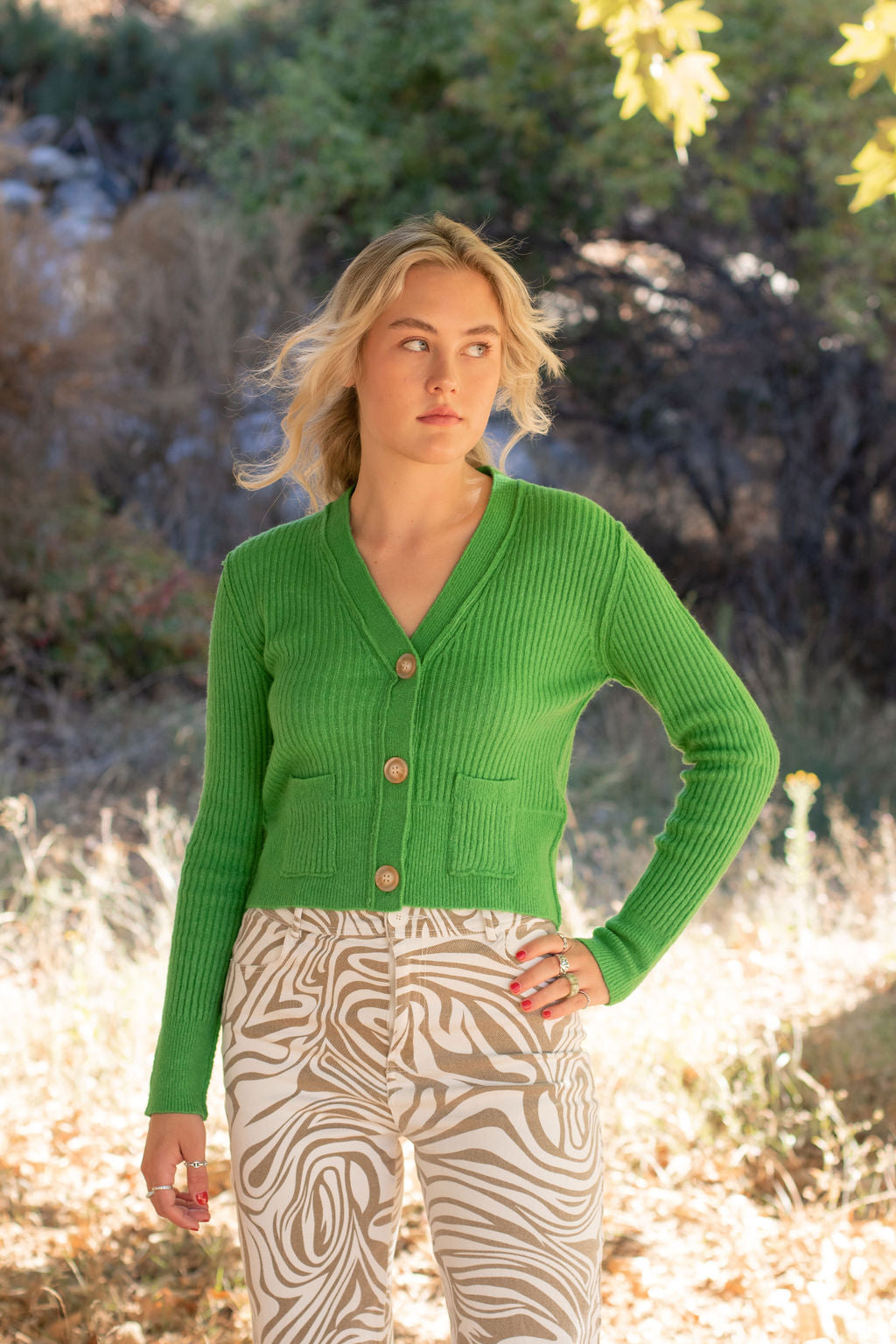What's New Ribbed Knit Cardigan