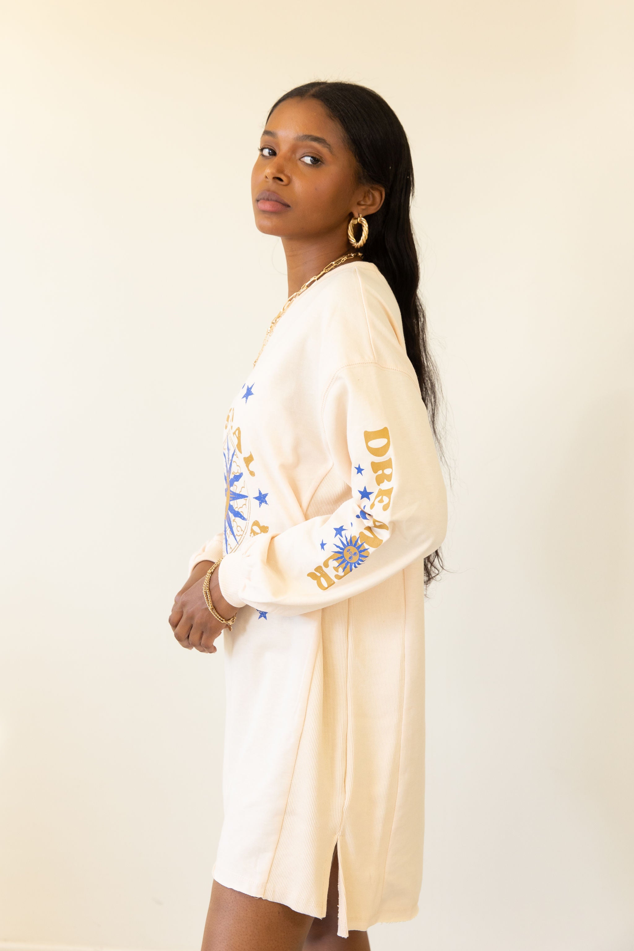 Mystical Dream Graphic T-Shirt Dress