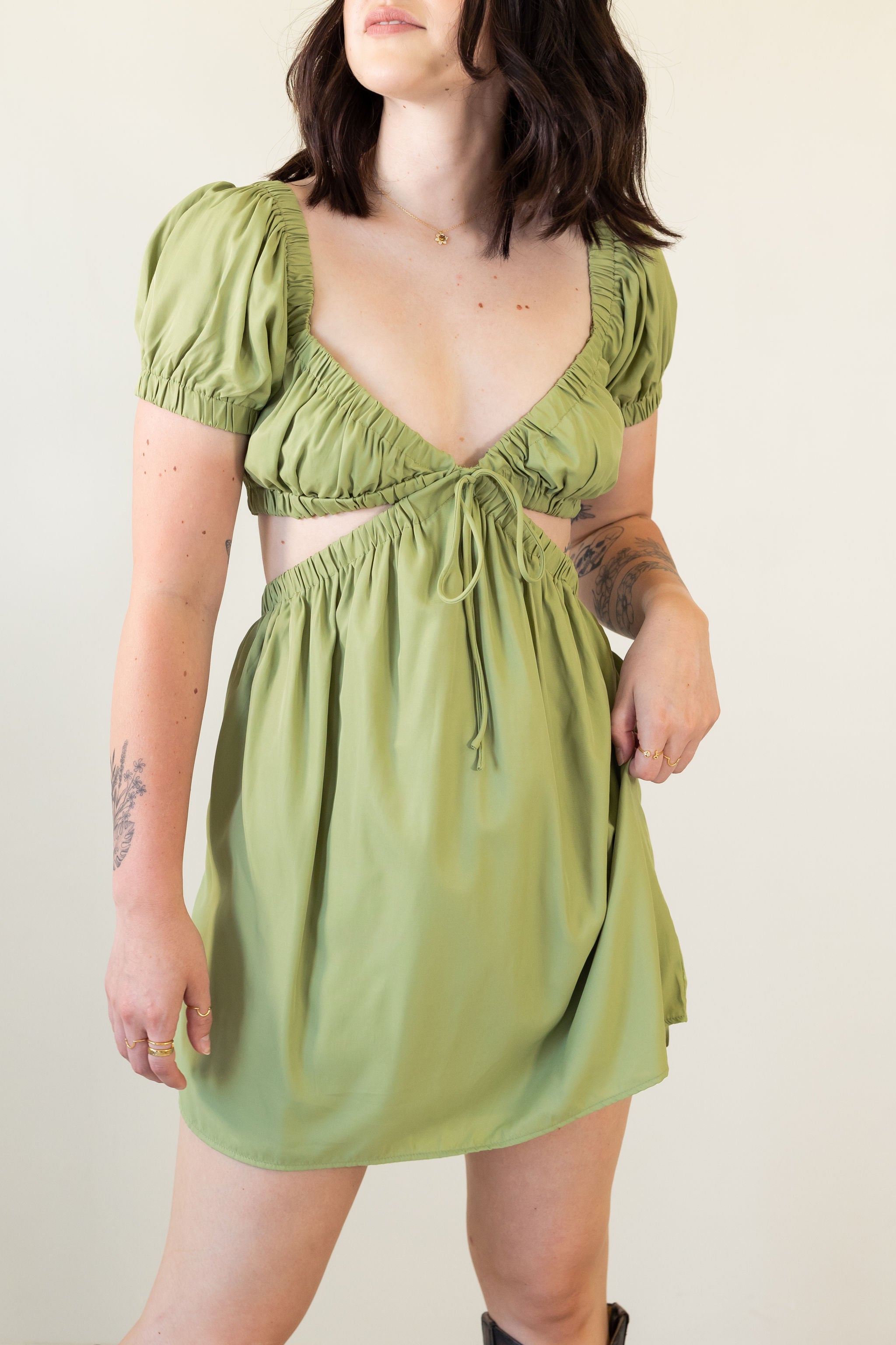 Never Over Puff Sleeve Dress