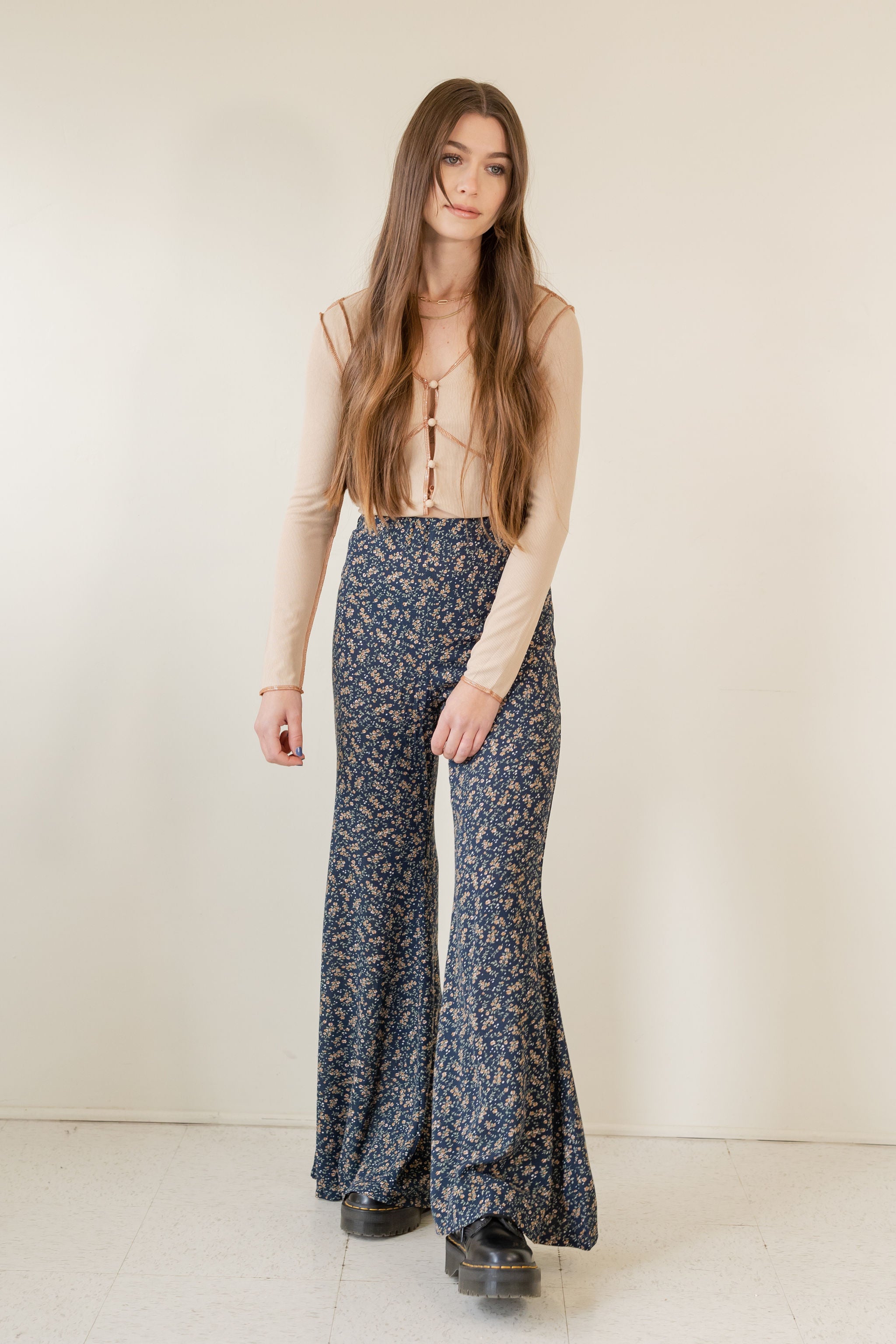 The Careless Floral Flare Pants