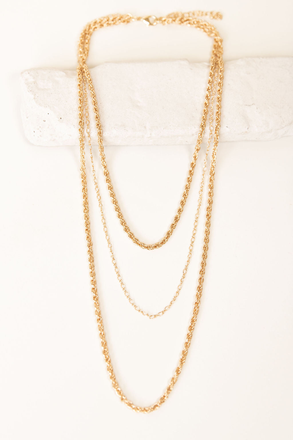 Triple Layered Chain Necklace