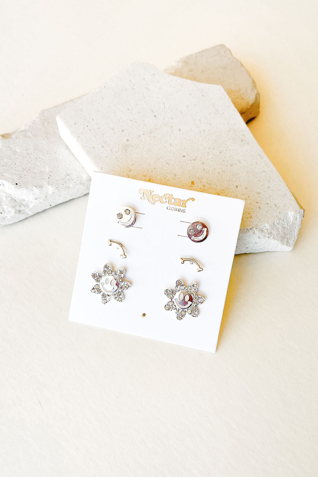 Smiley Face Earring Set