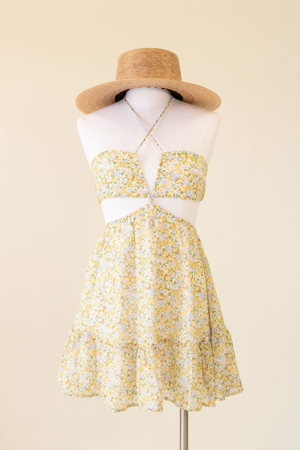 Make Time Floral Halter Dress