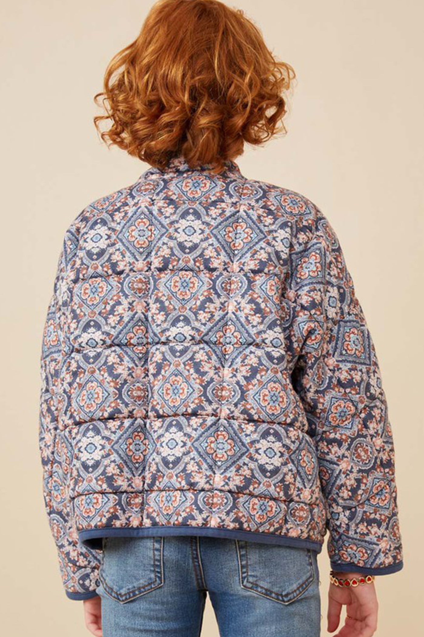 Antique Printed Quilted Kids Jacket