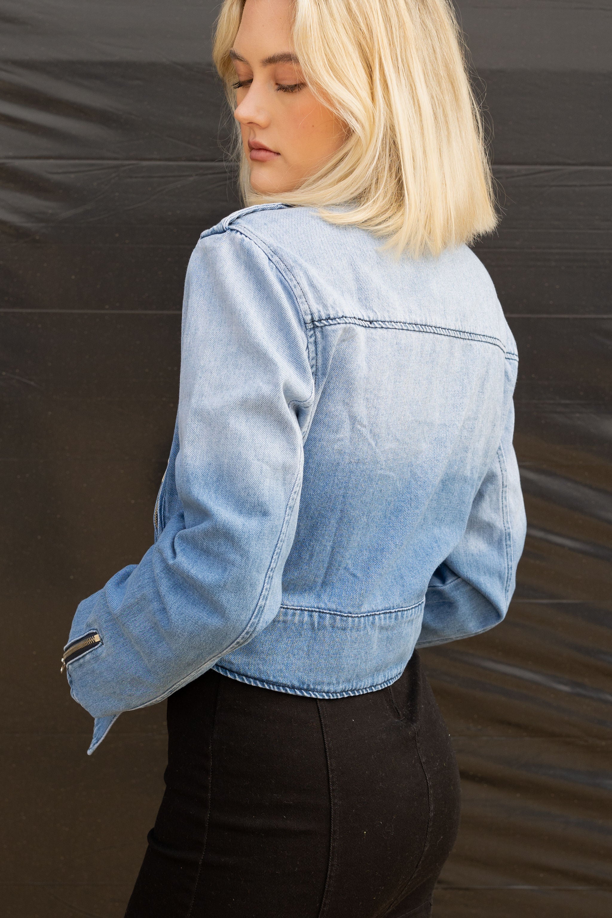 Leave Now Denim Jacket by For Good