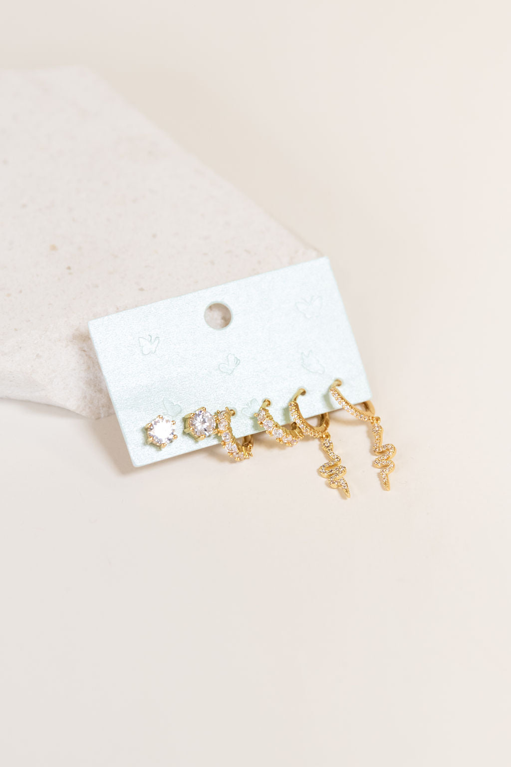 Snake Three Piece Earring Set