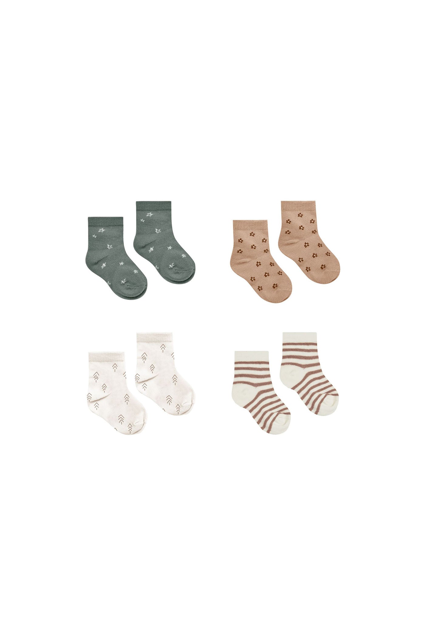 Printed Sock Set by Quincy Mae