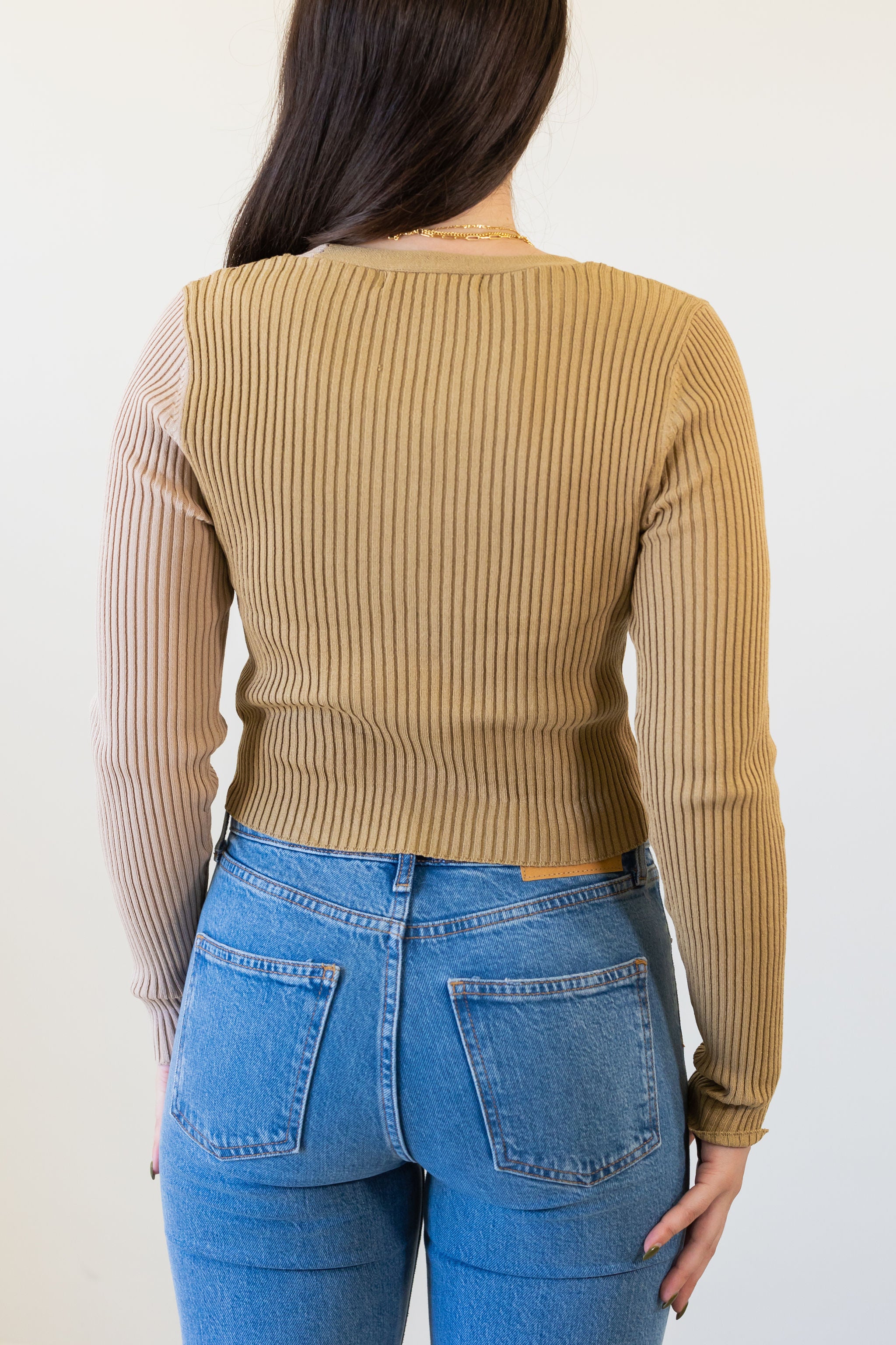 Accompany Me Color Block Knit Cardigan