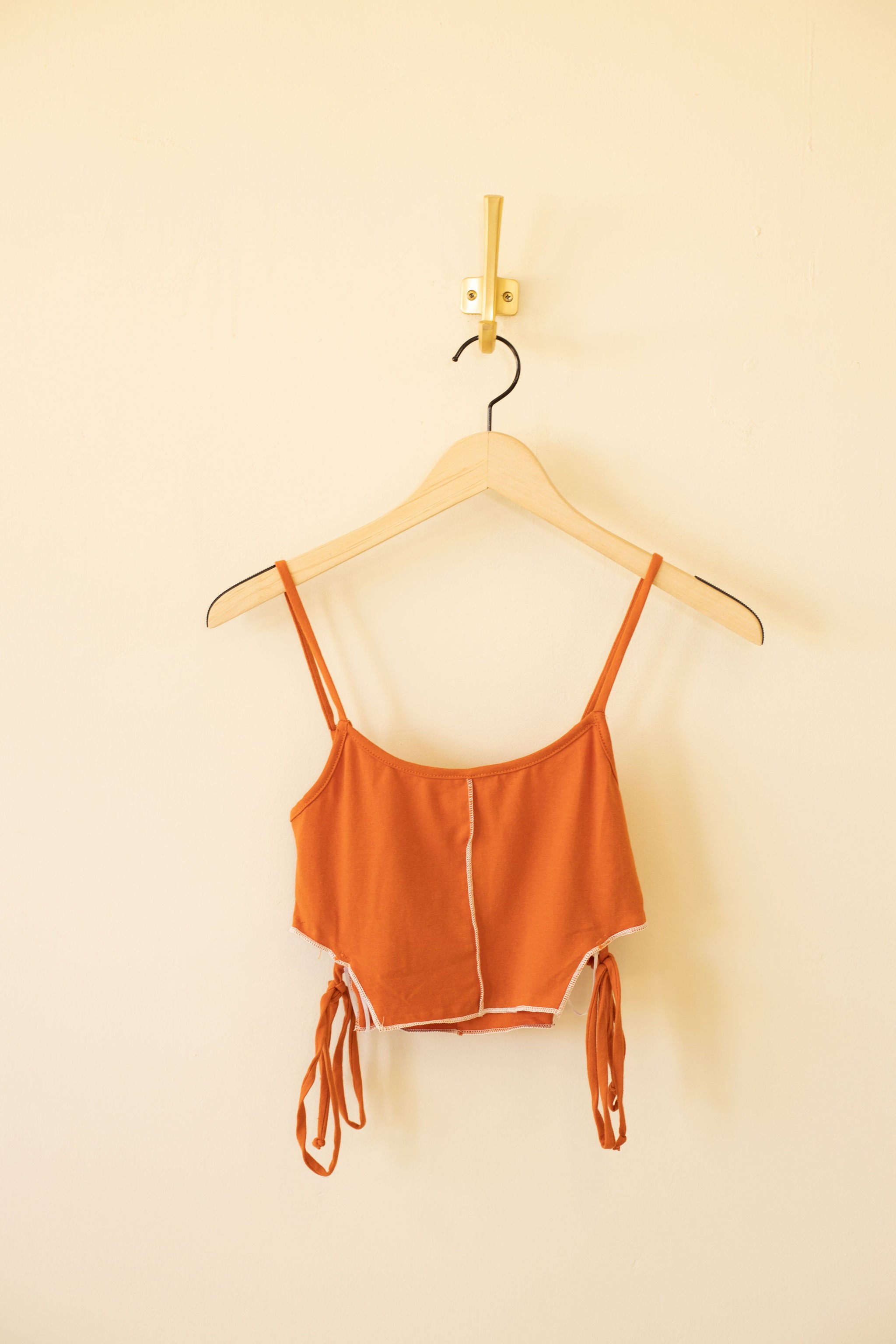 orange cami crop top