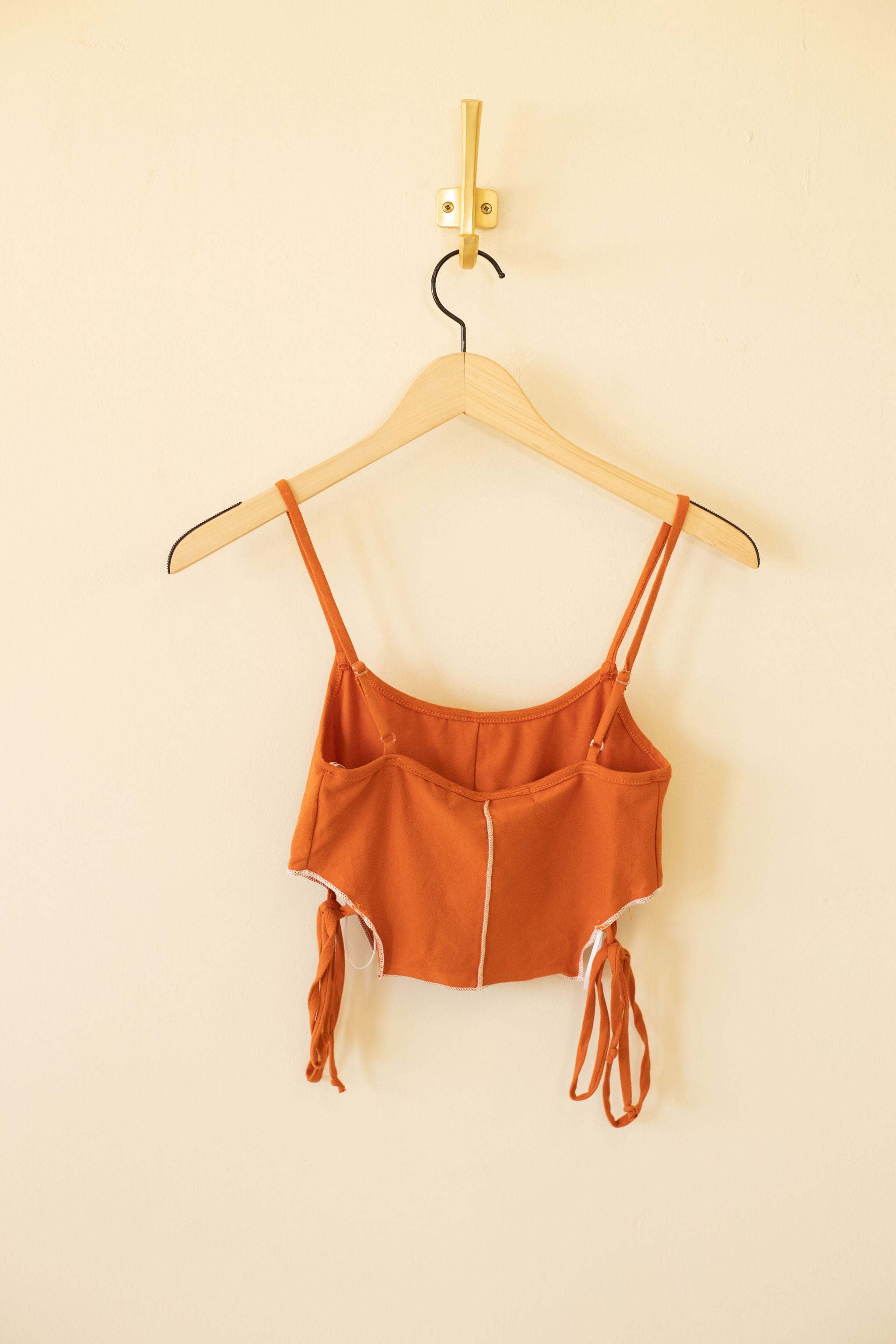 orange cami crop top