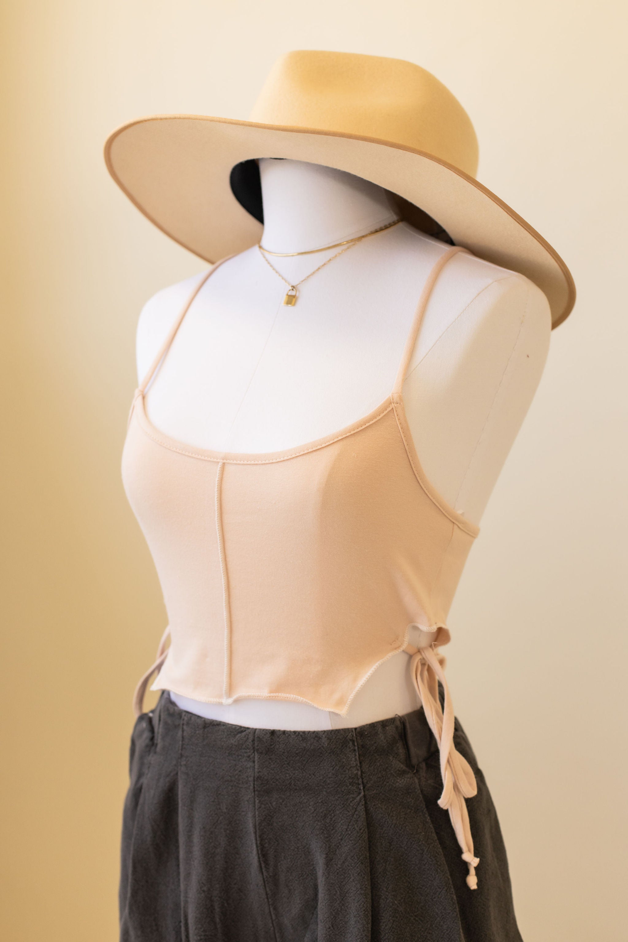 light pink cami crop top