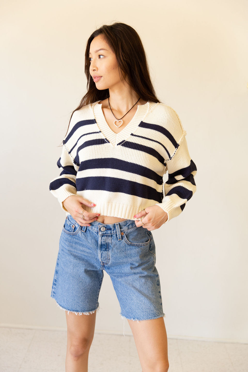 This Time Crochet Crop Sweater