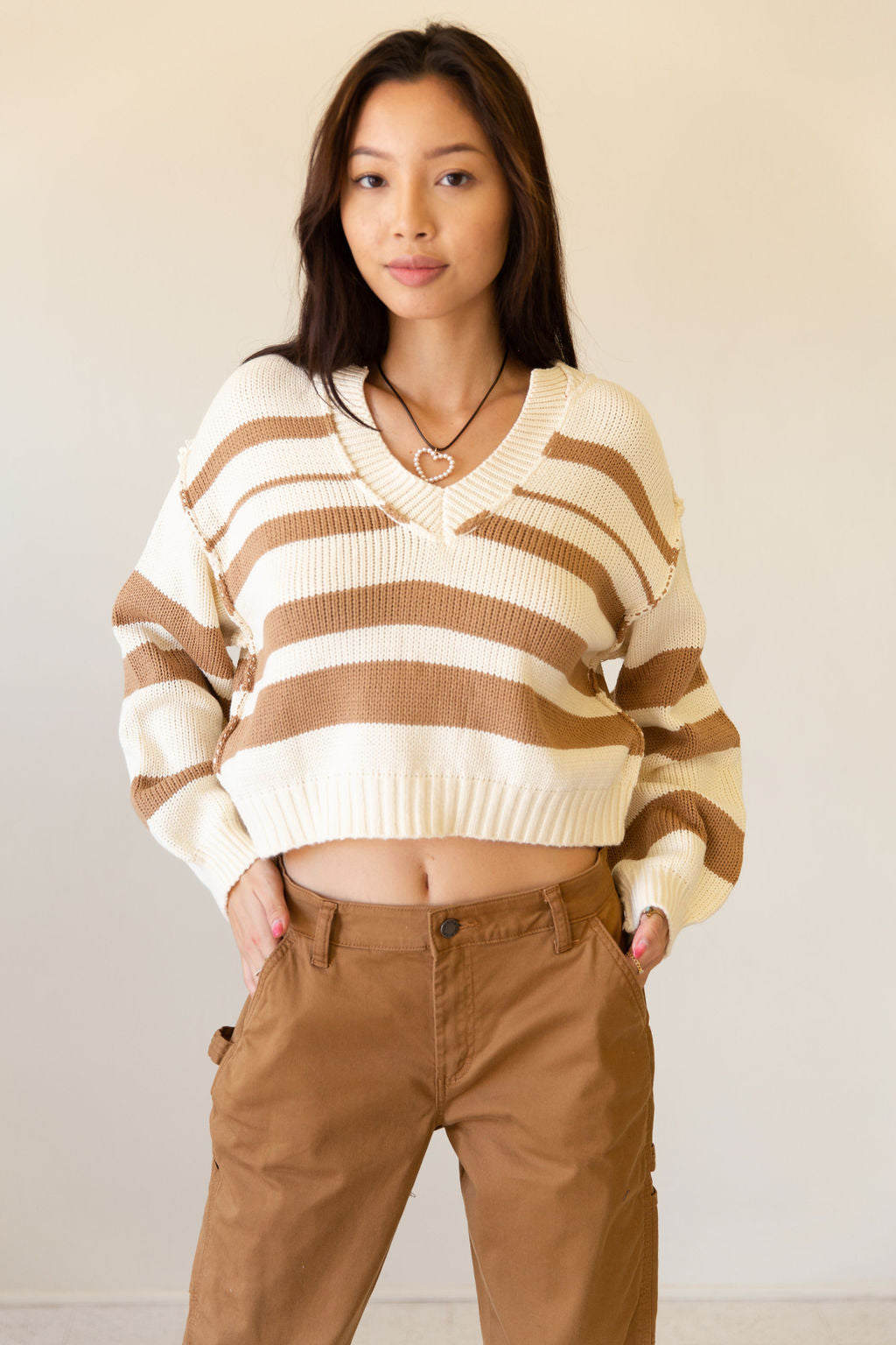 This Time Crochet Crop Sweater