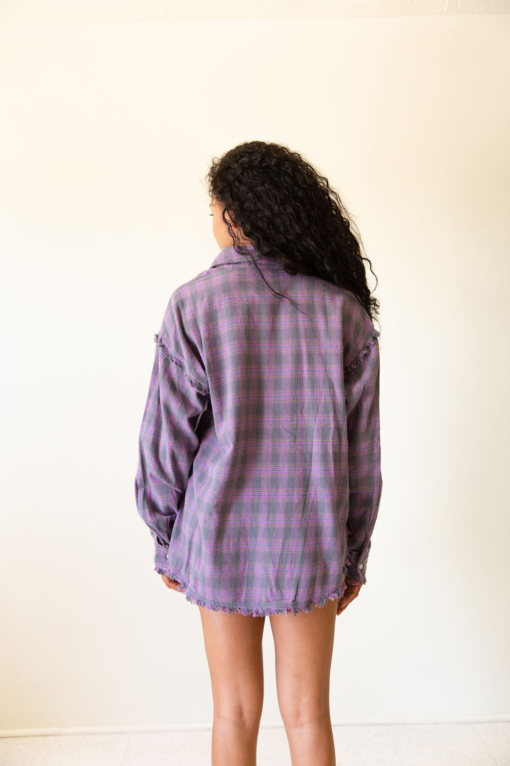 Let's See Long Sleeve Flannel Top