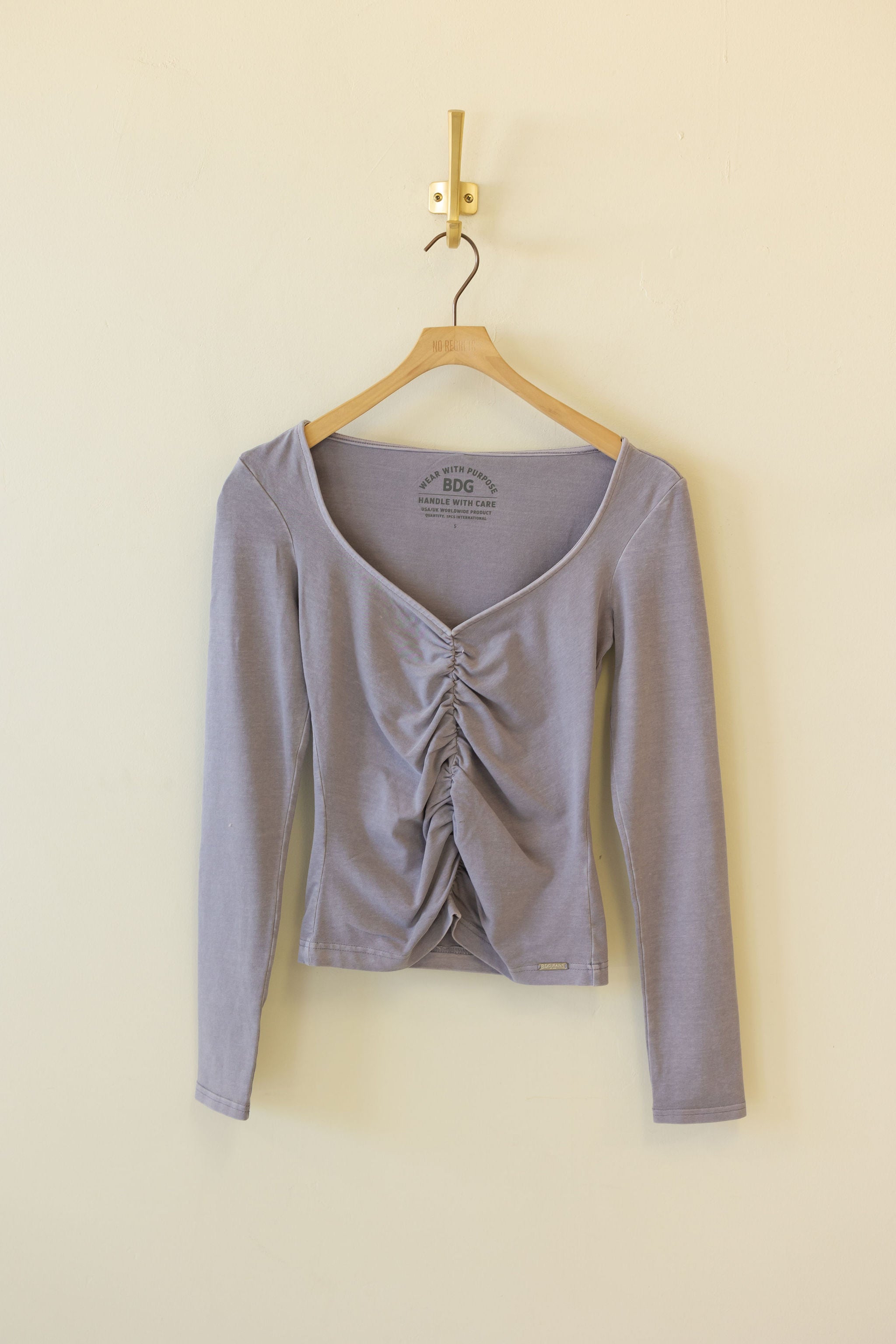 Ruched Long Sleeve Top by BDG