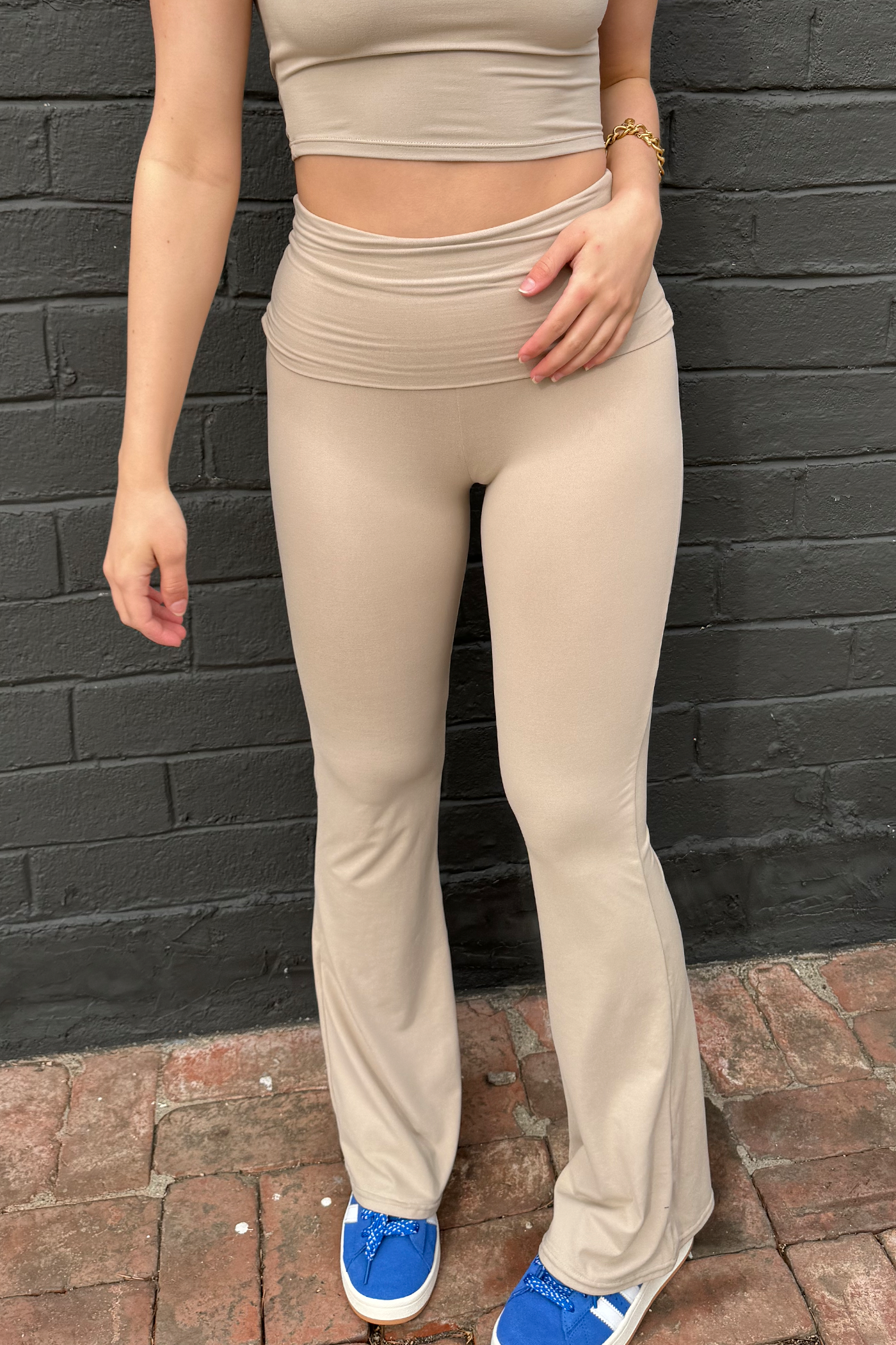 Foldover Flare Pants