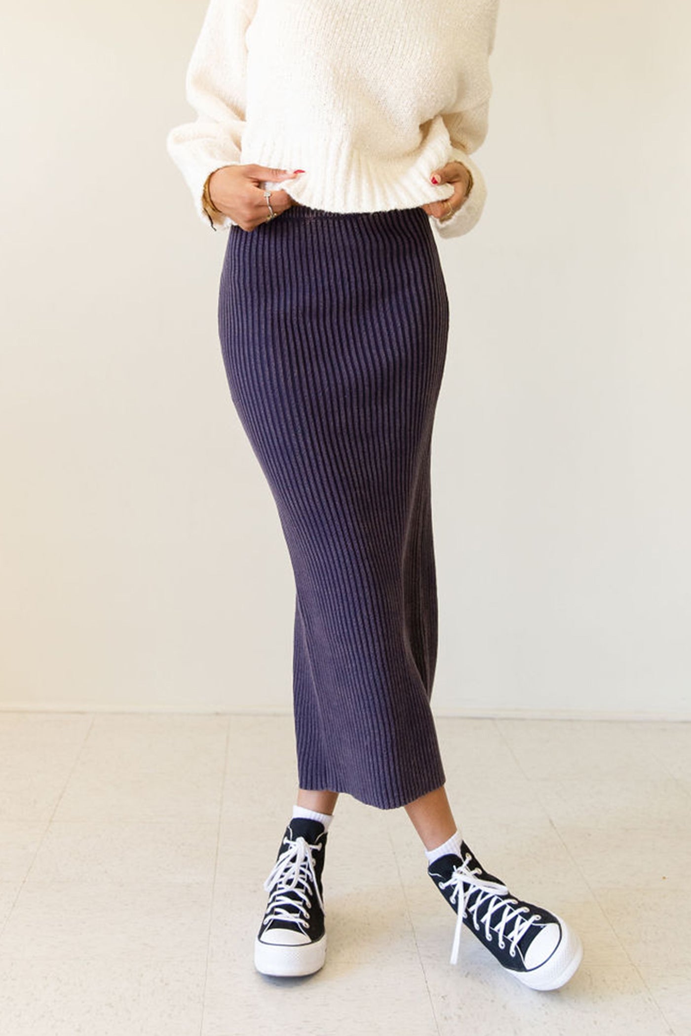 Unique Knit Maxi Skirt