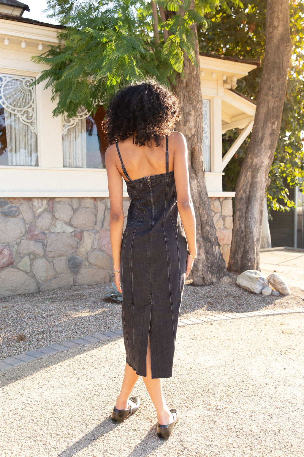This Moment Denim Midi Dress by For Good