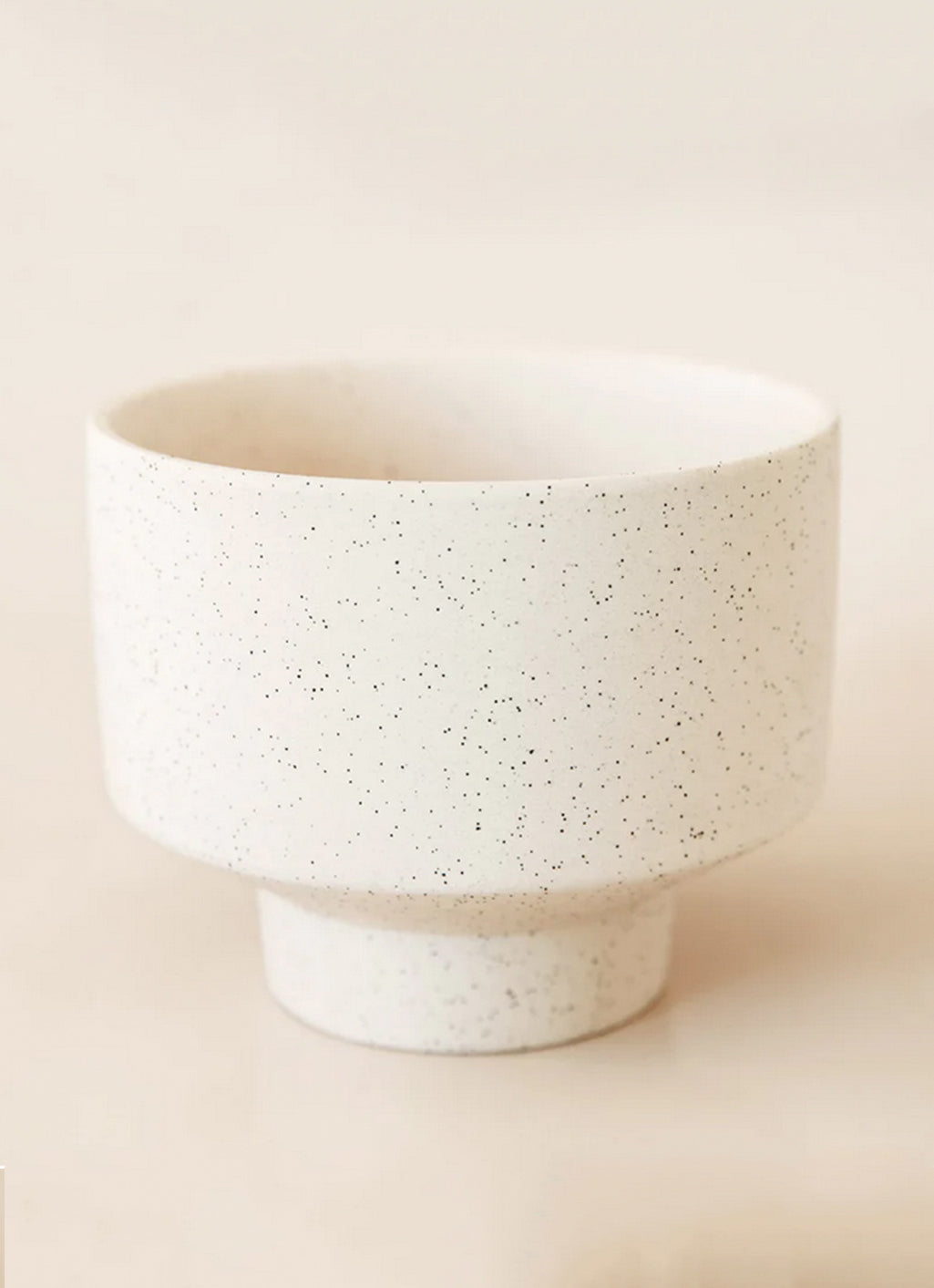 Ivory Speckle Footed Pot
