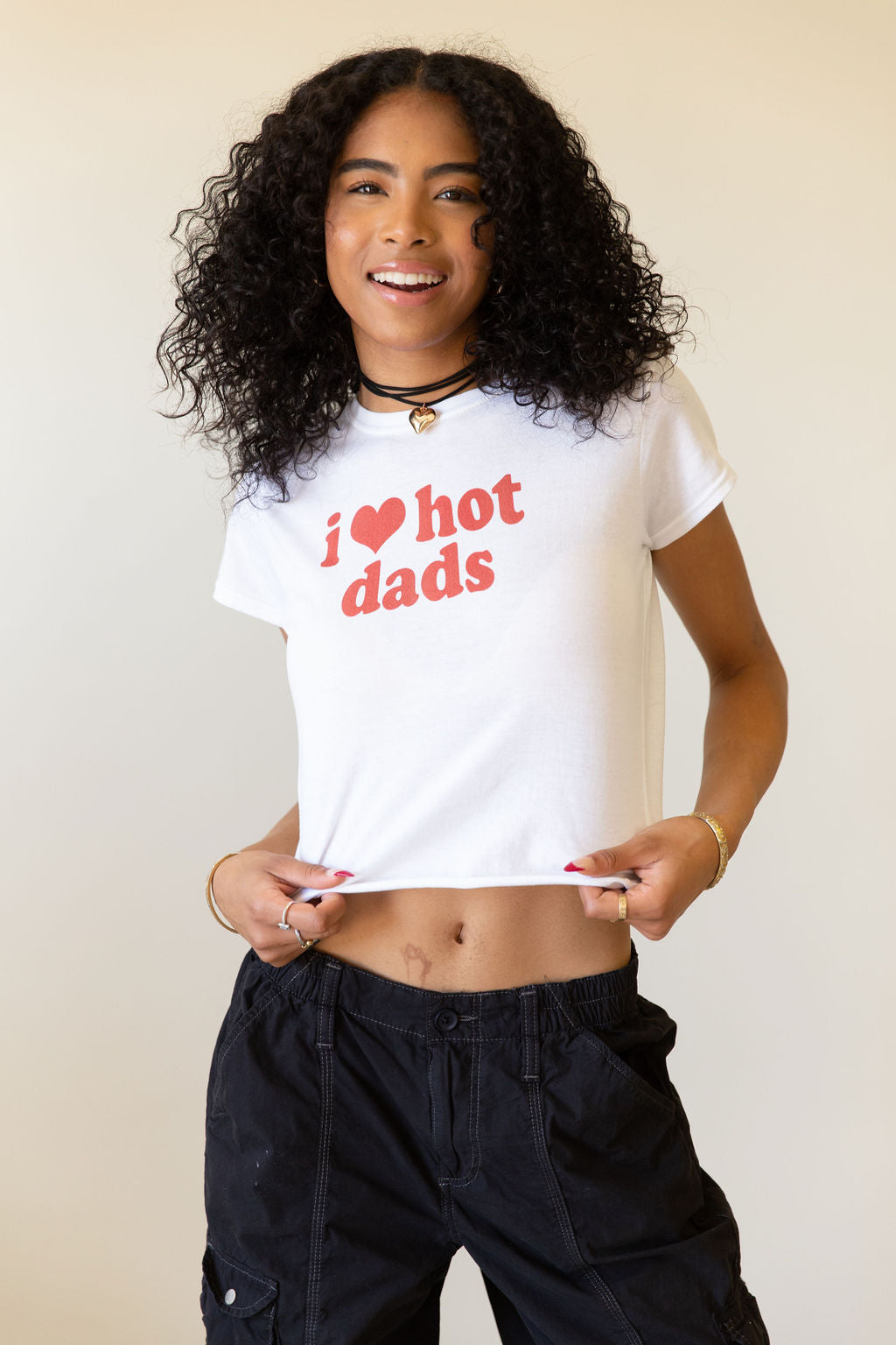 Hot Dads Cropped Baby Tee