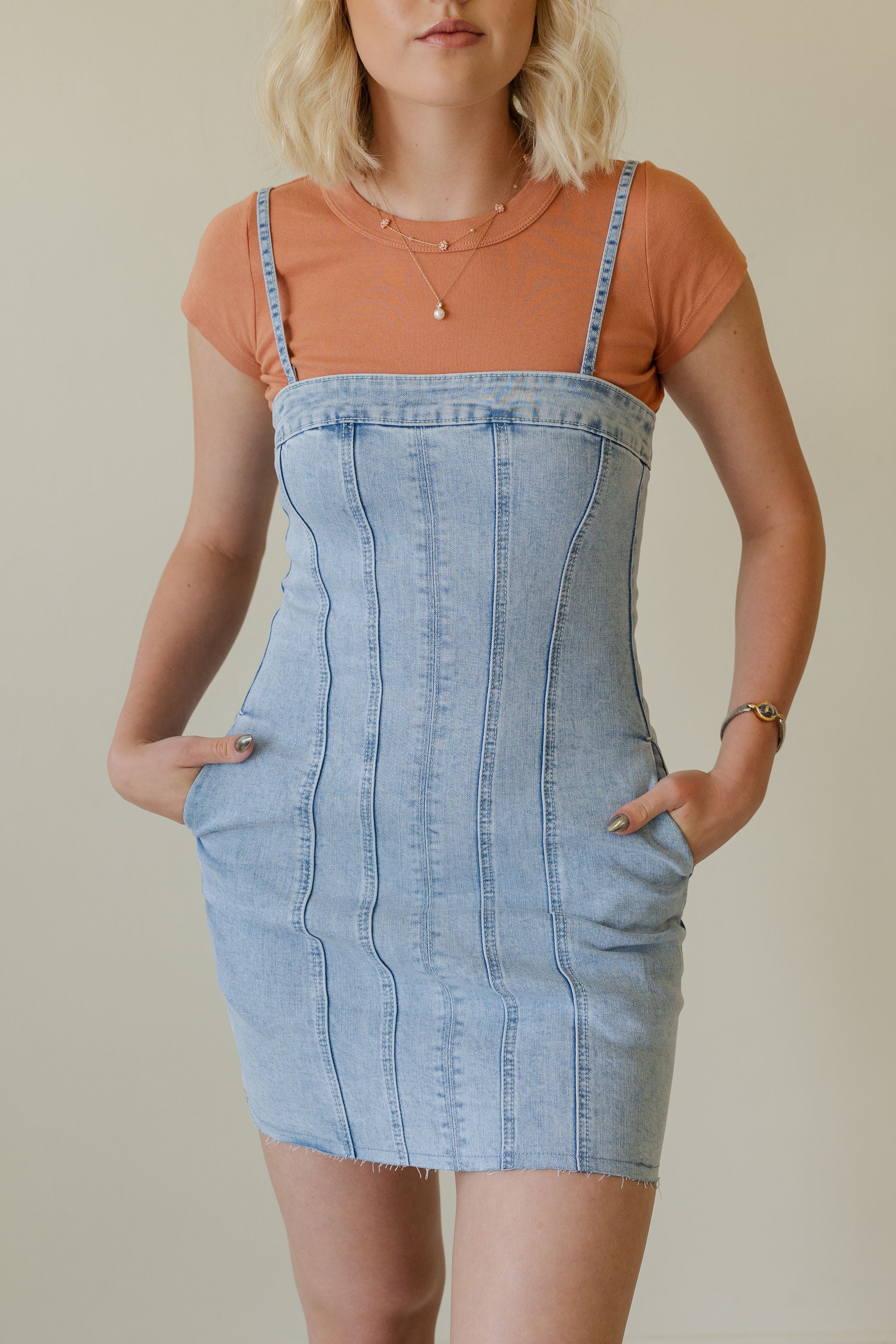 Know Better Denim Cami Dress by For Good