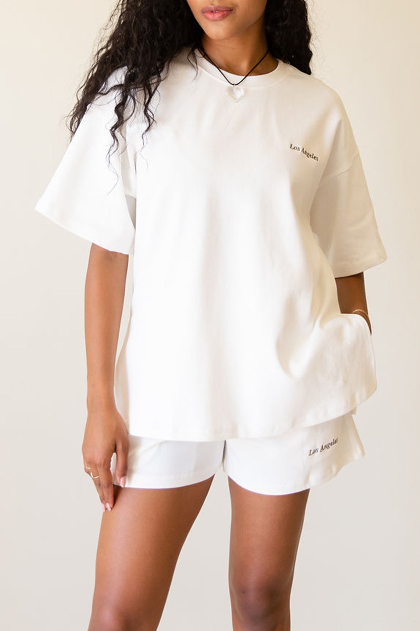 White Oversized Embroidered Top